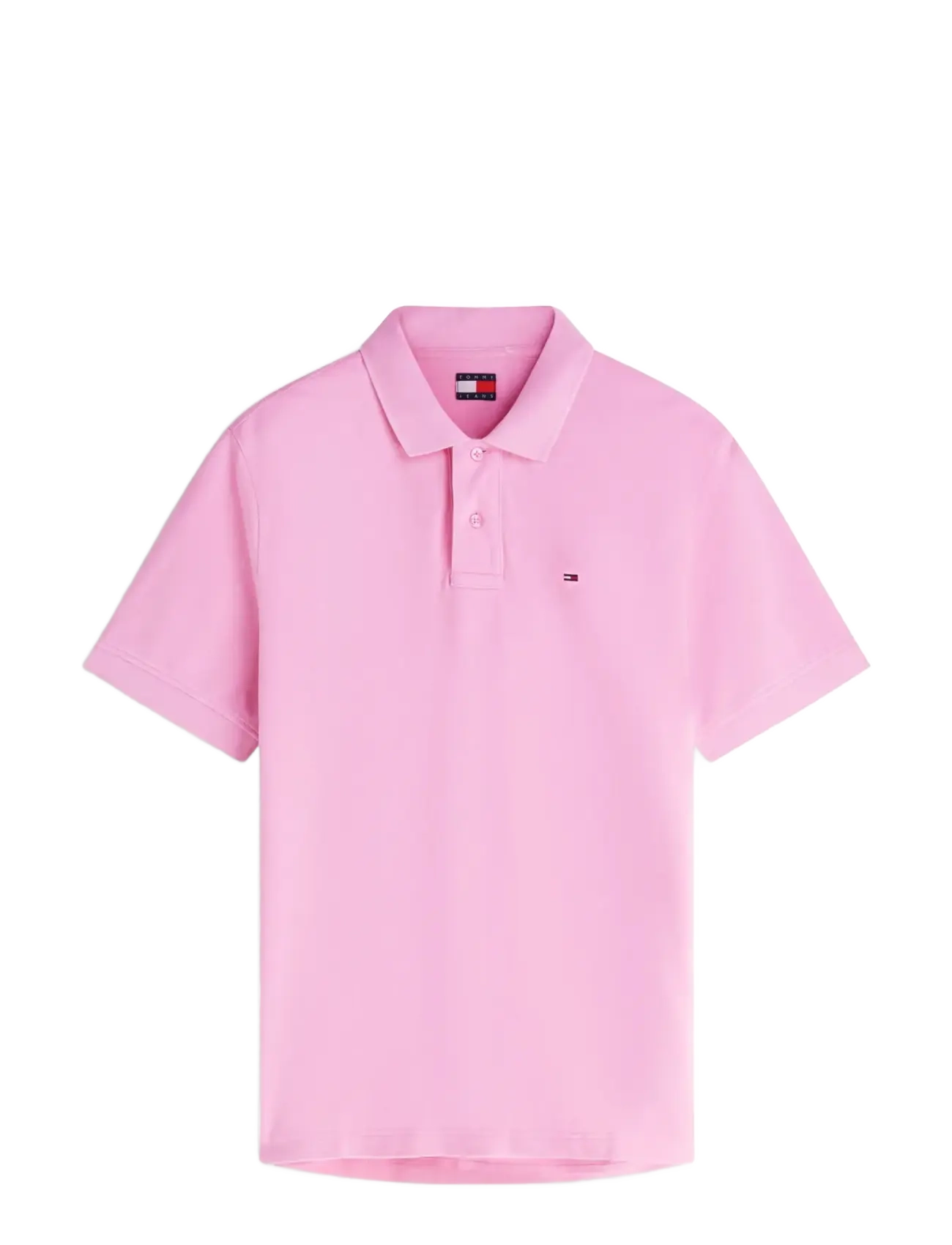 Tommy Jeans TJM REG CLASSIC FLAG WASHED POLO - Kortærmede poloer - PINK DAISY / pink/rose