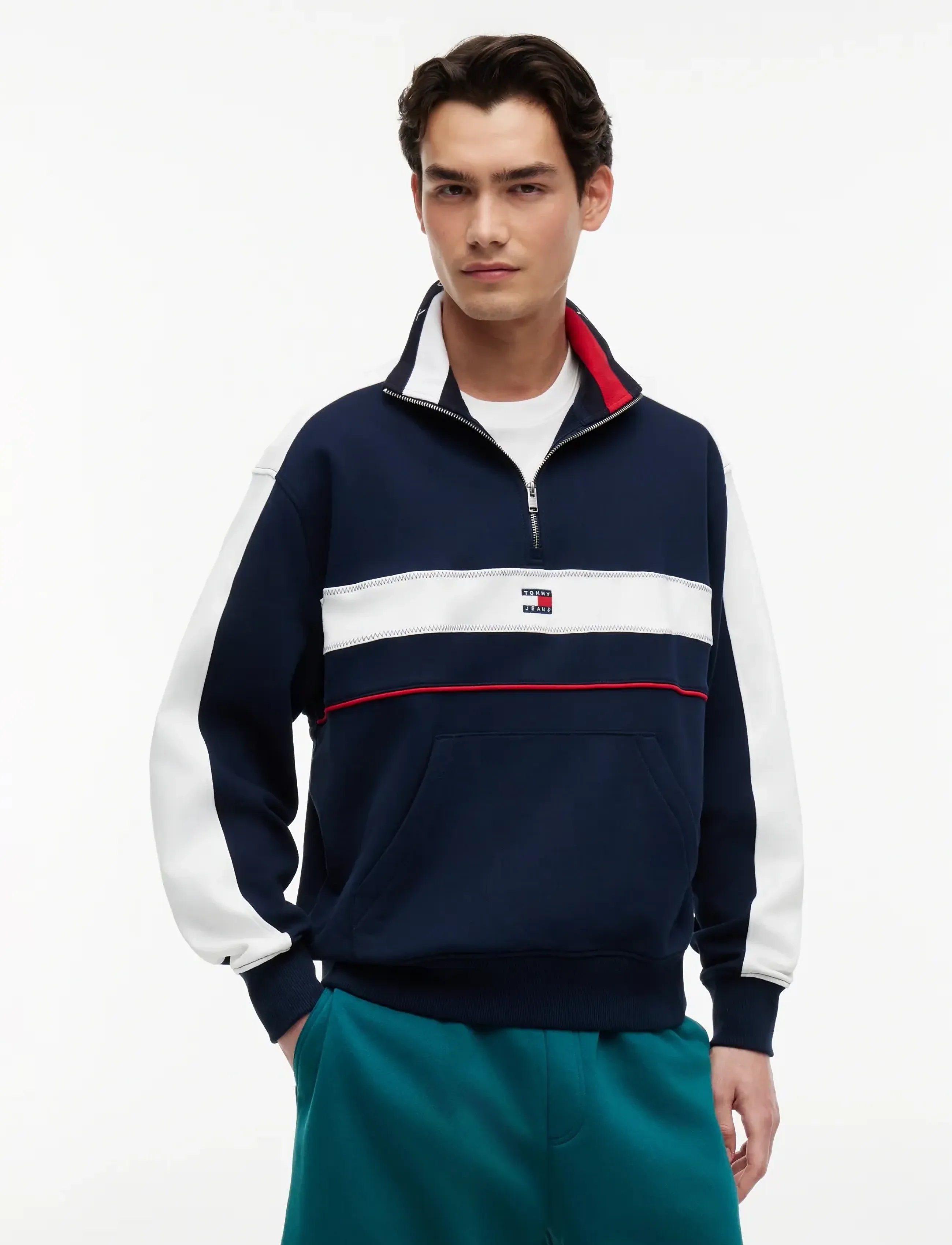 Tommy Jeans TJM RLX CBLOCK QZ - Sweatshirts - DARK NIGHT NAVY / navy