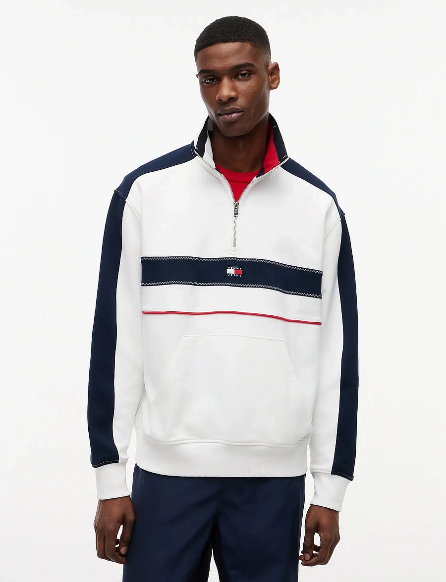 Tommy Jeans - TJM RLX CBLOCK QZ - shop by style - ecru - 0