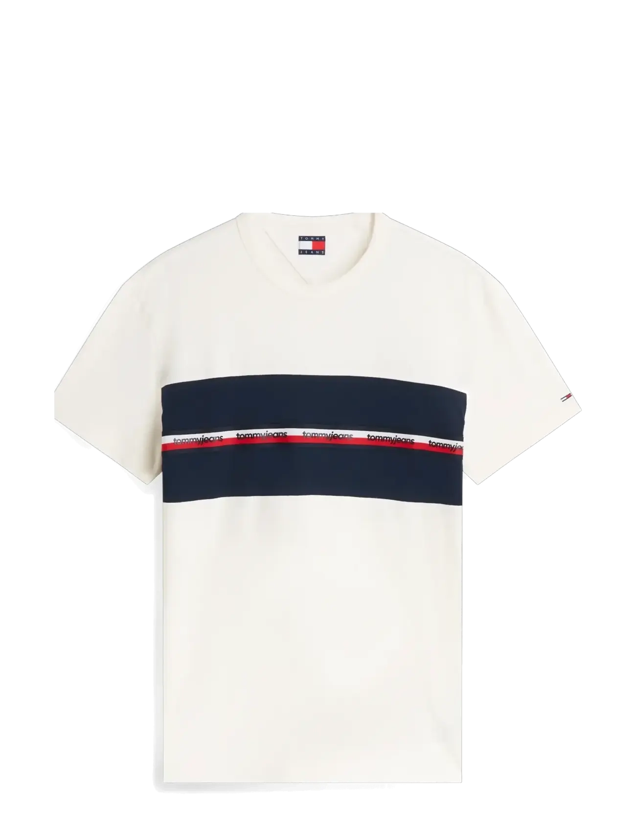TOMMY JEANS Tjm Reg Tape Tee Cream - L - Herren