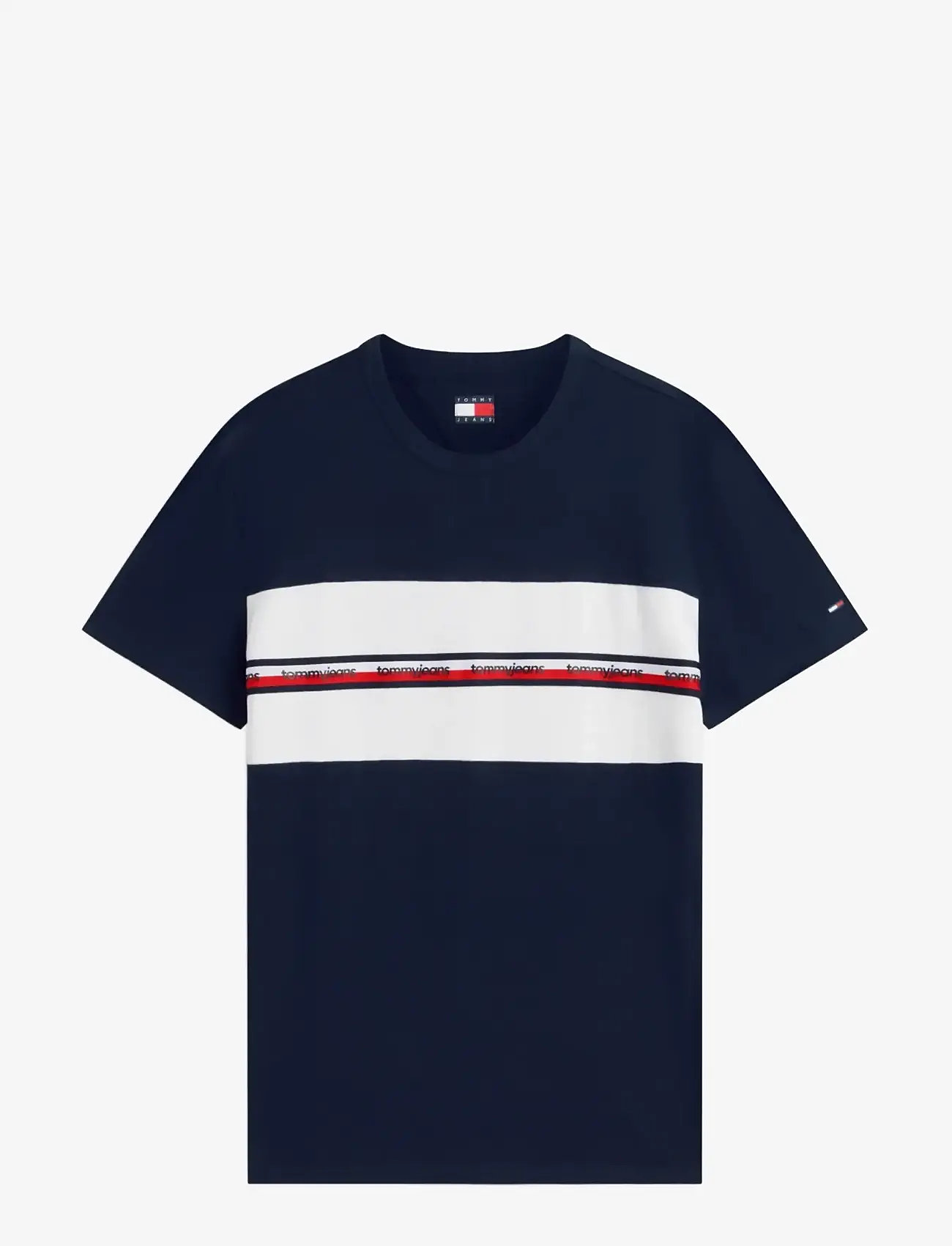 Tommy Jeans - TJM REG TAPE TEE - lühikeste varrukatega t-särgid - dark night navy - 1