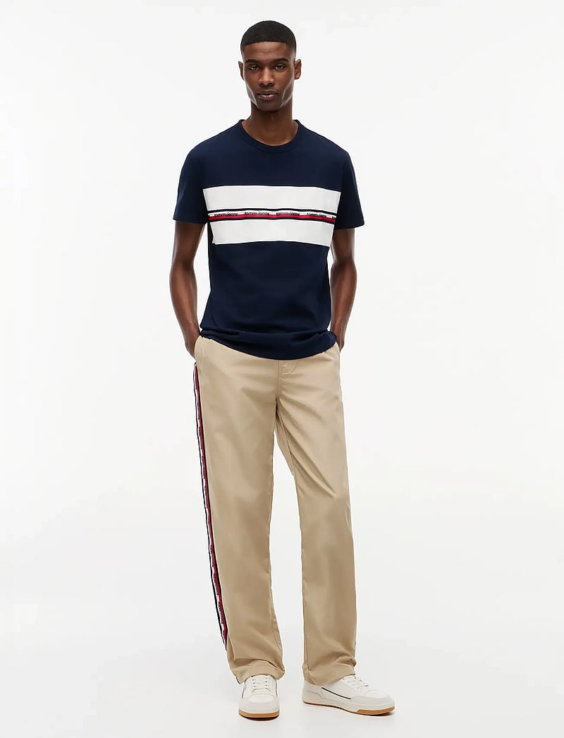 Tommy Jeans - TJM REG TAPE TEE - kurzärmelig - dark night navy - 4