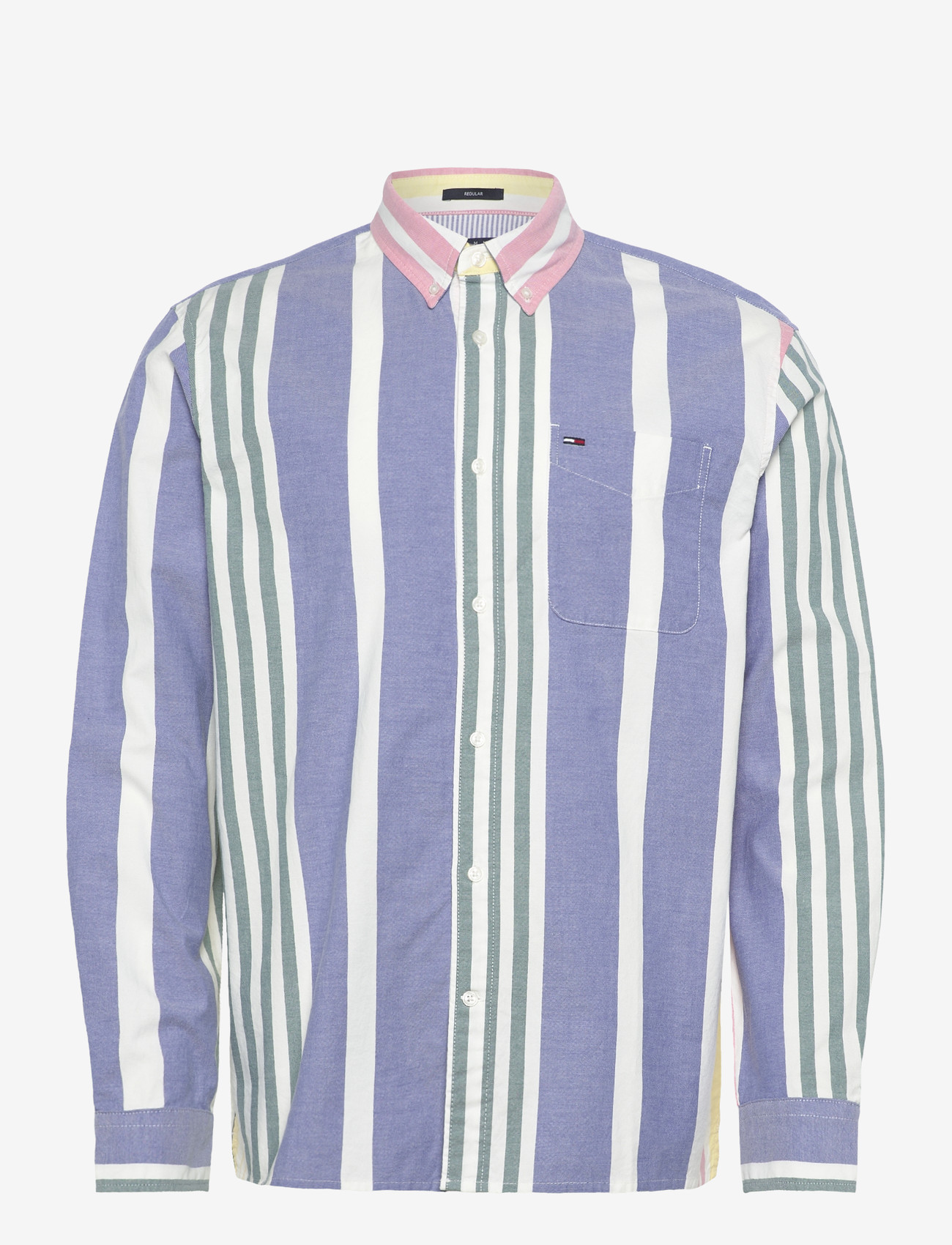 Tommy Jeans - TJM OXFORD FUN STRIPE SHIRT EXT - striped shirts - ecru stripe - 0