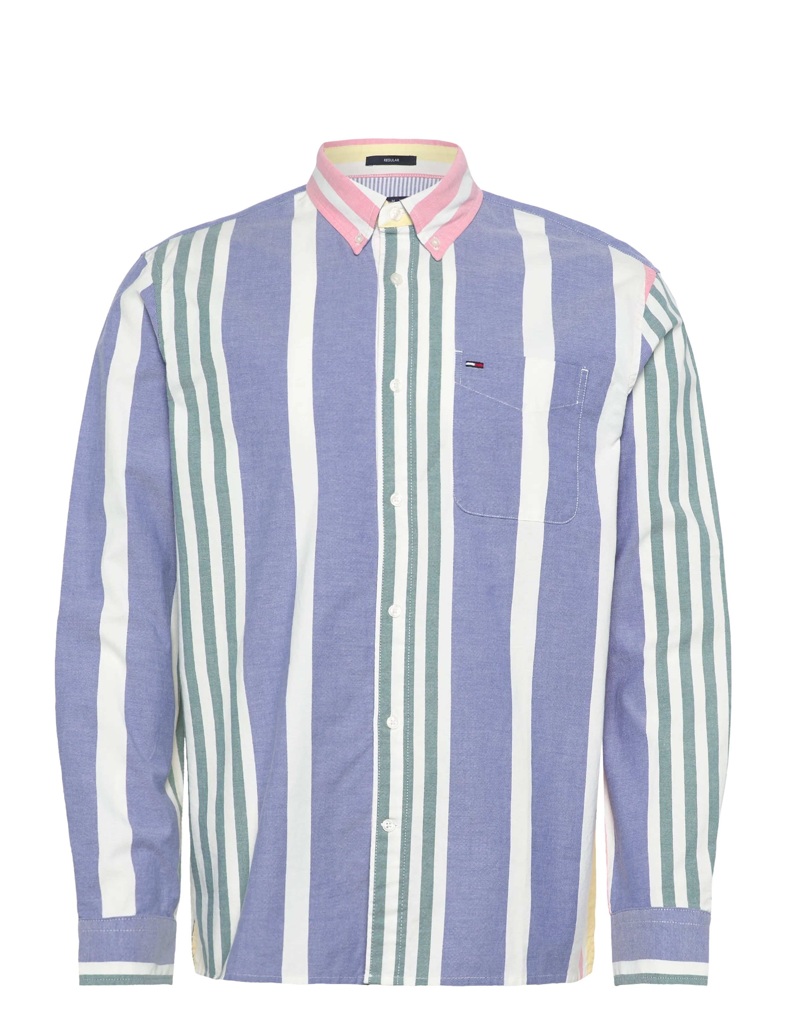 Tommy Jeans TJM OXFORD FUN STRIPE SHIRT EXT - Nach Stil kaufen - ECRU STRIPE / multi