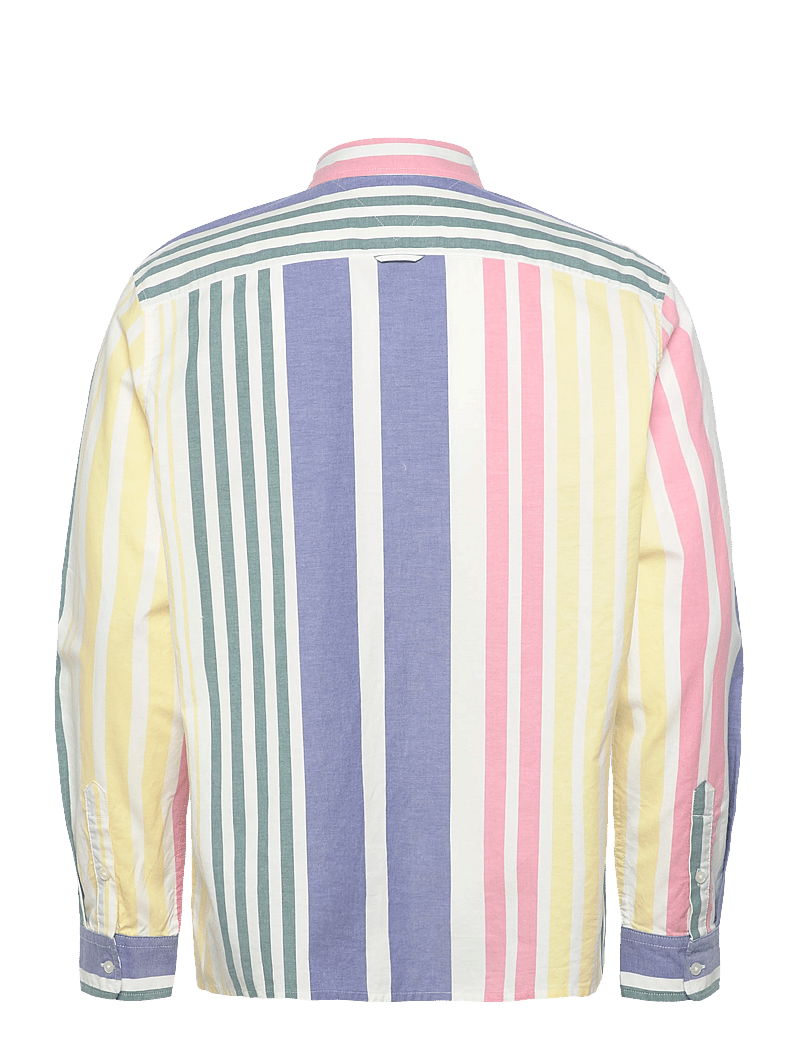 Tommy Jeans - TJM OXFORD FUN STRIPE SHIRT EXT - stripete skjorter - ecru stripe - 1