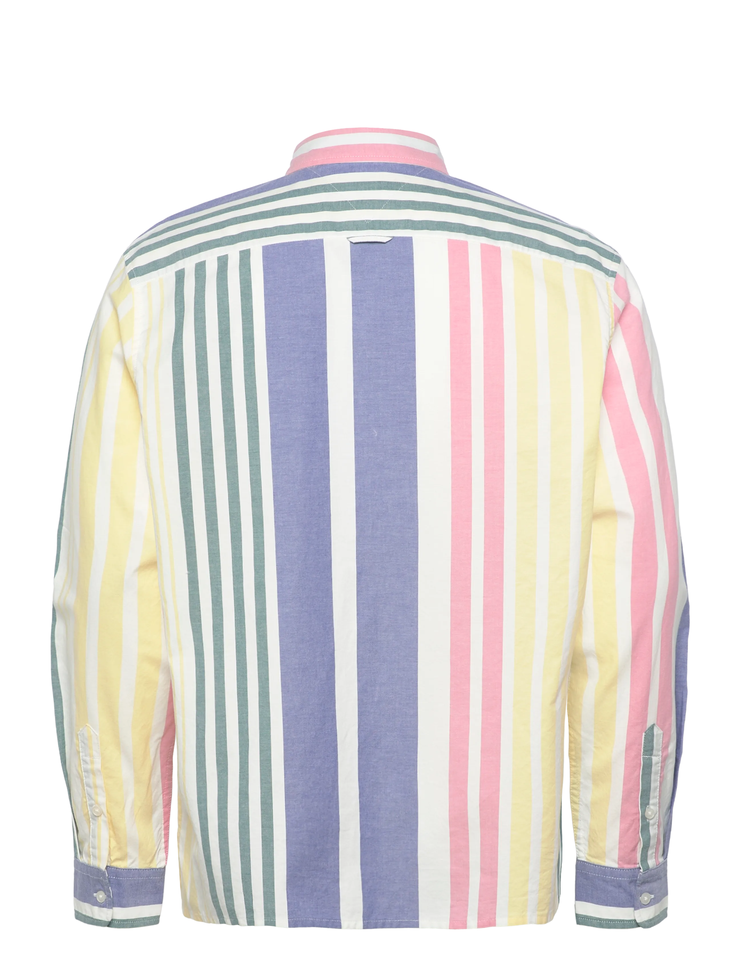 Tommy Jeans - TJM OXFORD FUN STRIPE SHIRT EXT - randiga skjortor - ecru stripe - 1