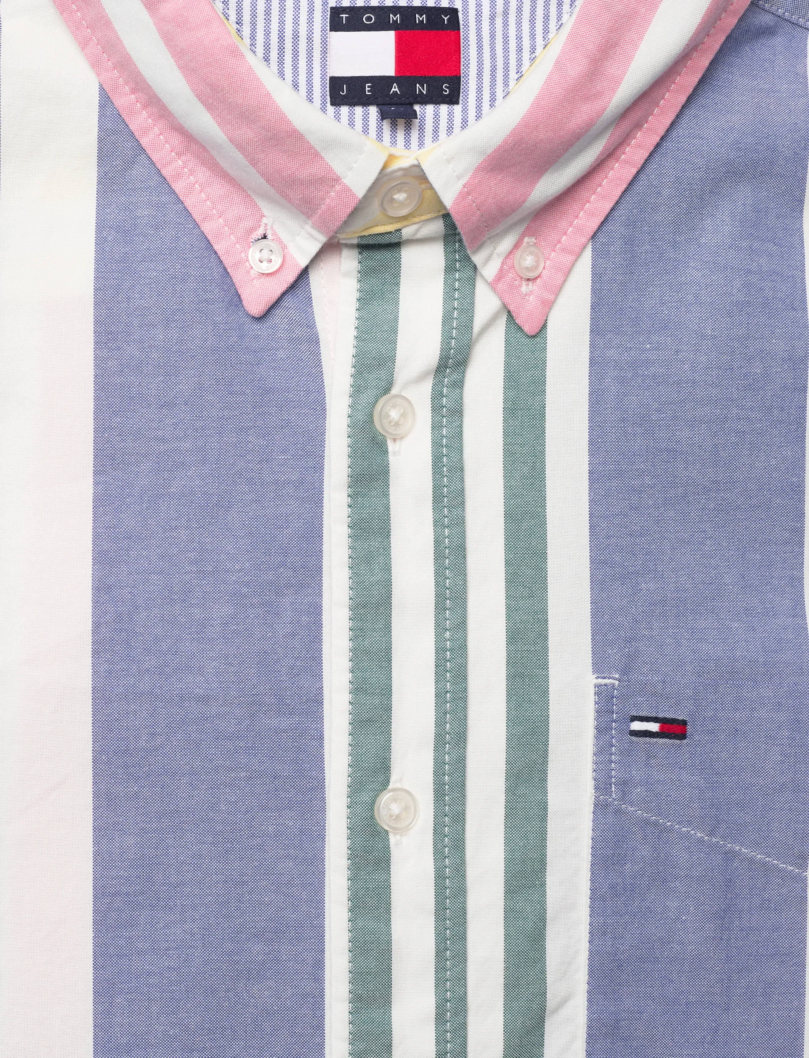 Tommy Jeans - TJM OXFORD FUN STRIPE SHIRT EXT - randiga skjortor - ecru stripe - 2