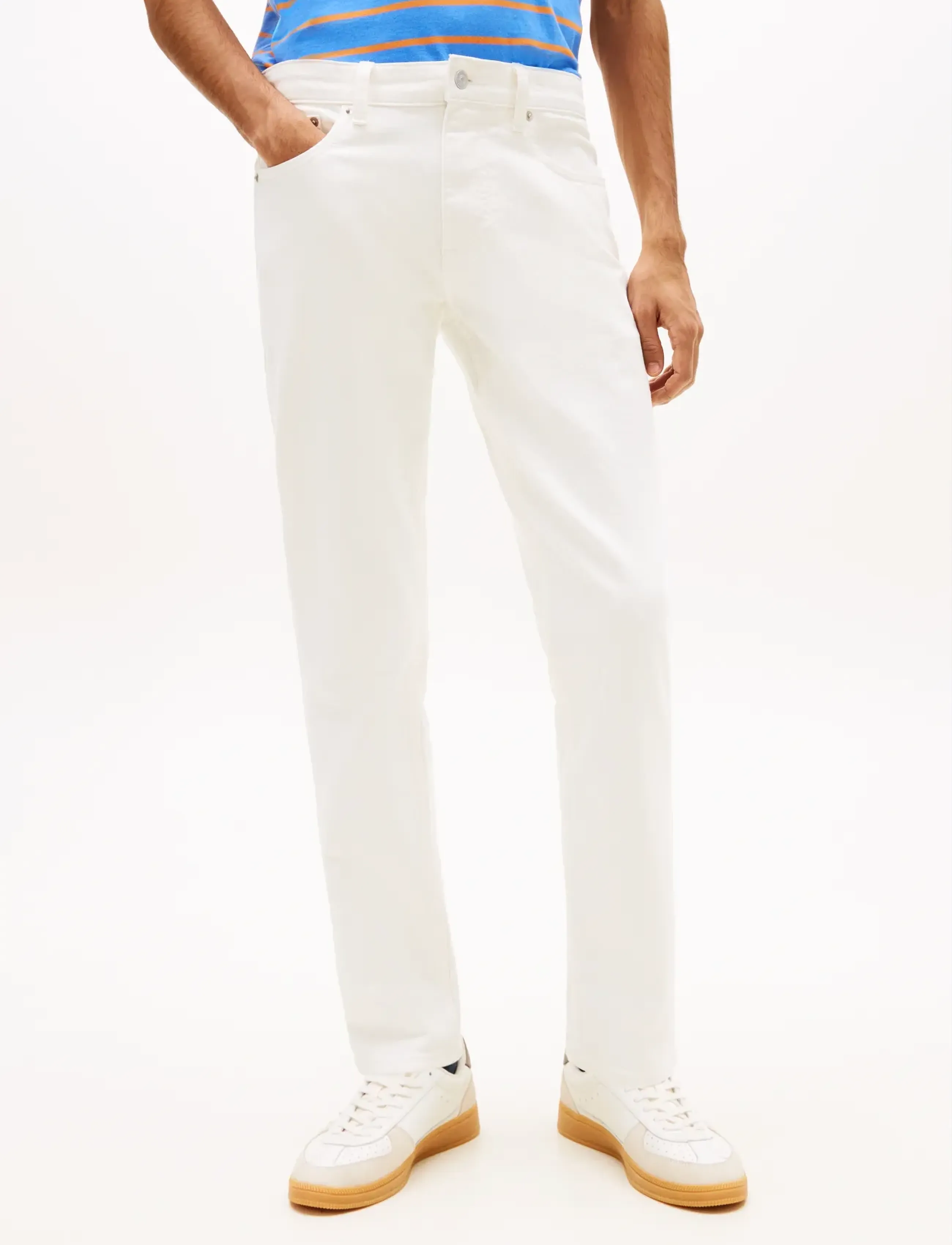 Tommy Jeans SCANTON SLIM BJ4191 - Tommy Hilfiger - DENIM WHITE 01 / white
