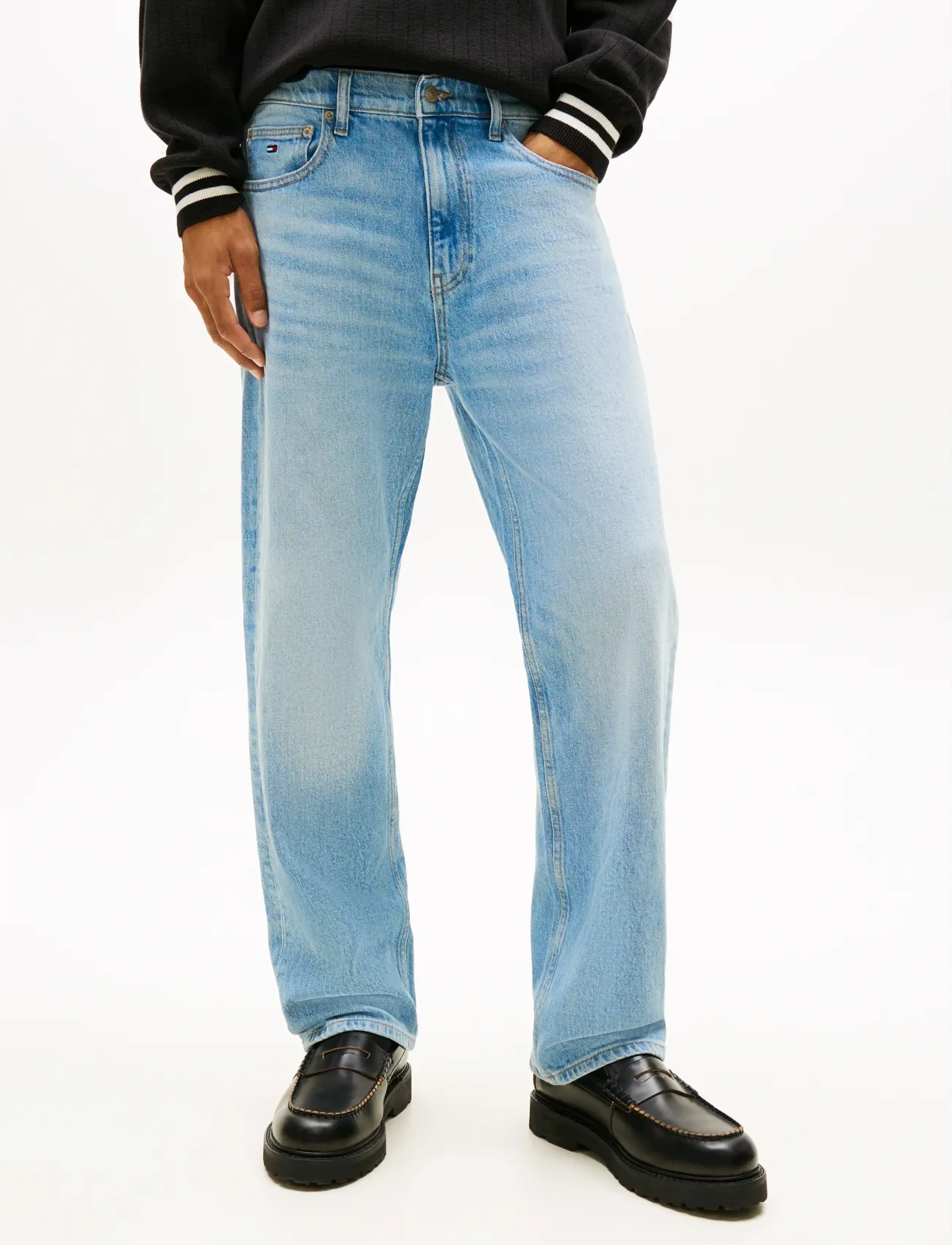 Tommy Jeans OTIS REGULAR STR BJ0111 CO - Tommy Hilfiger - DENIM LIGHT / blue