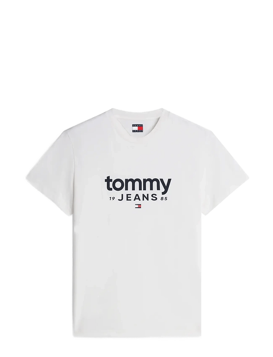 Tommy Jeans - TJM SLIM GRAPHIC TEE EXT - kurzärmelige t-shirts - ancient white - 1