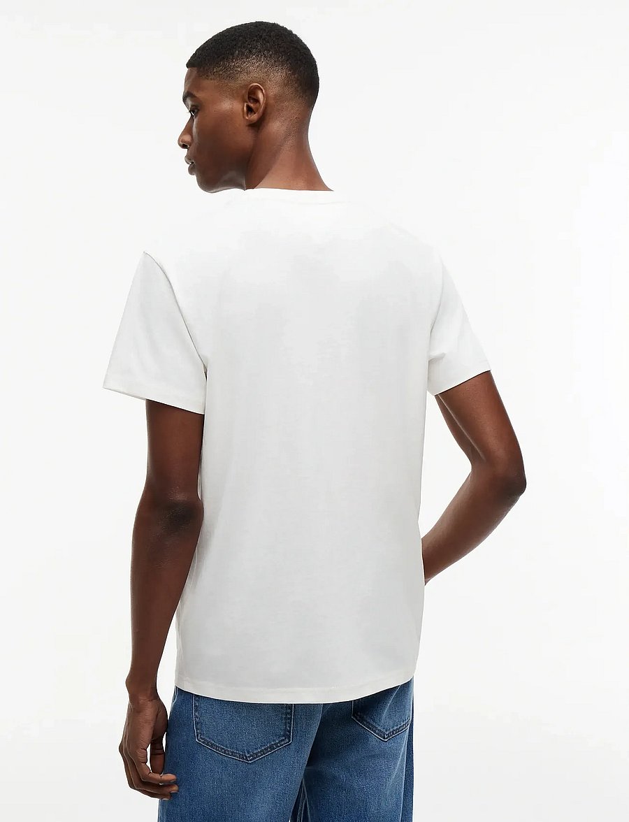Tommy Jeans - TJM SLIM GRAPHIC TEE EXT - kurzärmelige t-shirts - ancient white - 2