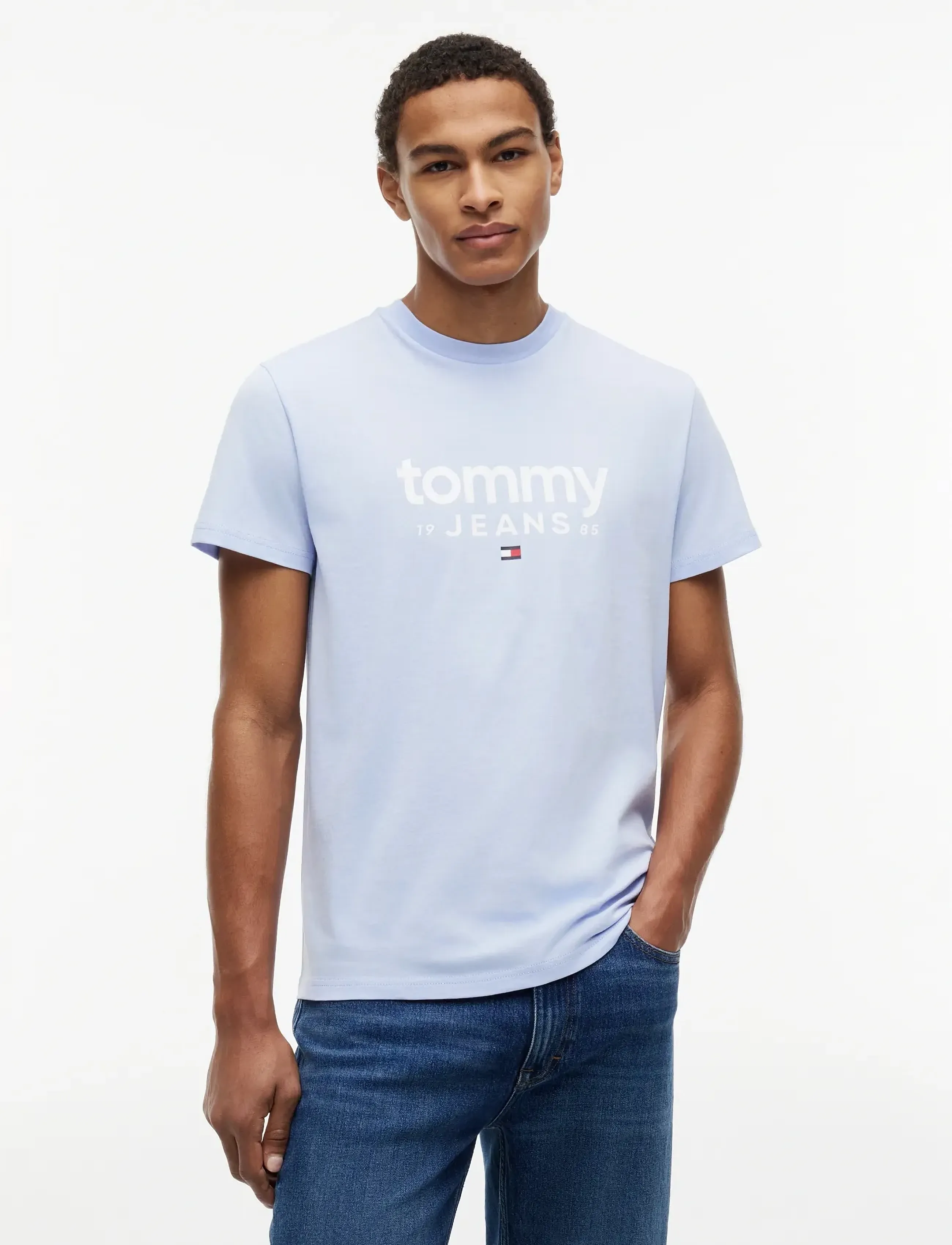 Tommy Jeans TJM SLIM GRAPHIC TEE EXT - Tommy Hilfiger - MOONLIGHT IRIS / blue