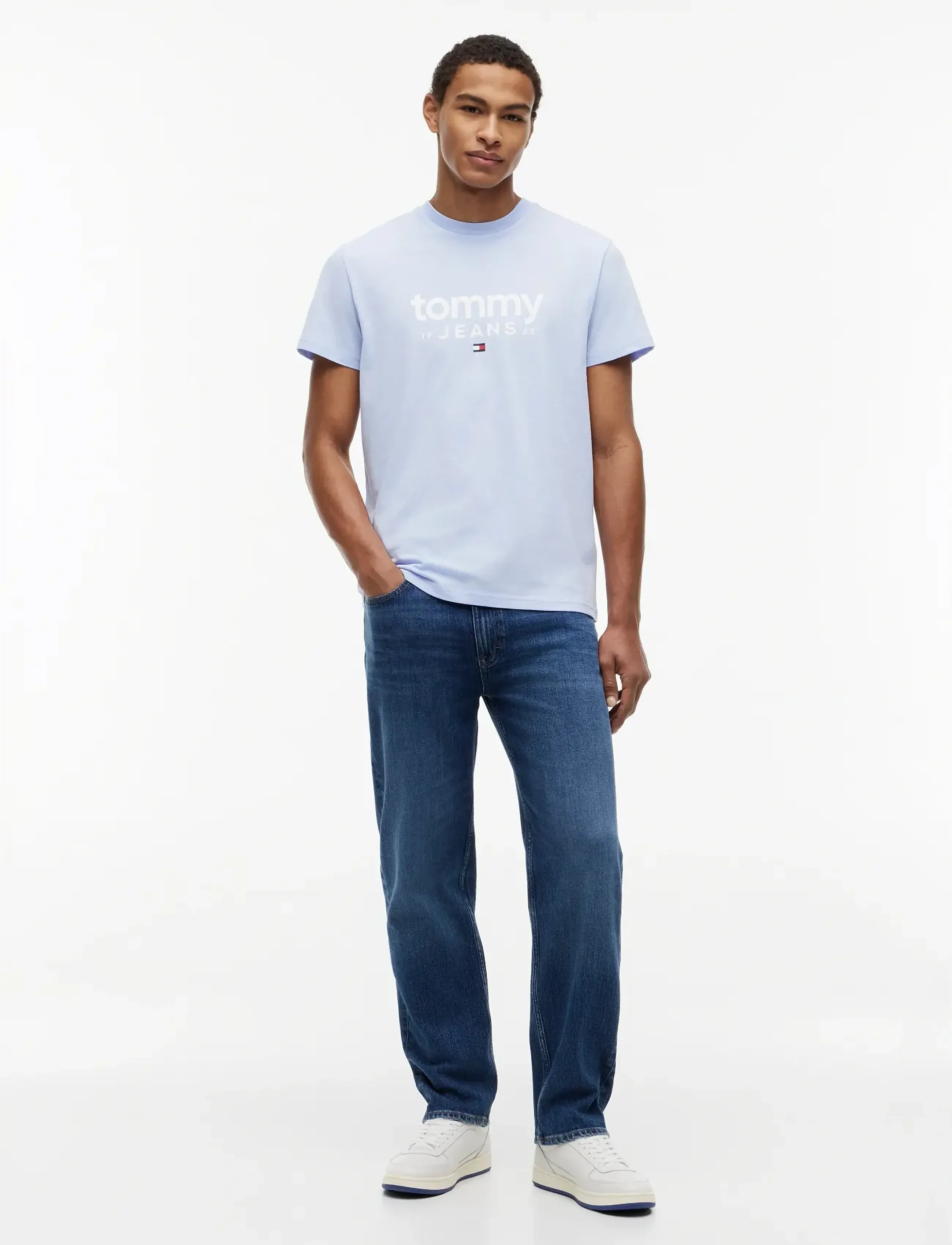 Tommy Jeans - TJM SLIM GRAPHIC TEE EXT - short-sleeved t-shirts - moonlight iris - 4