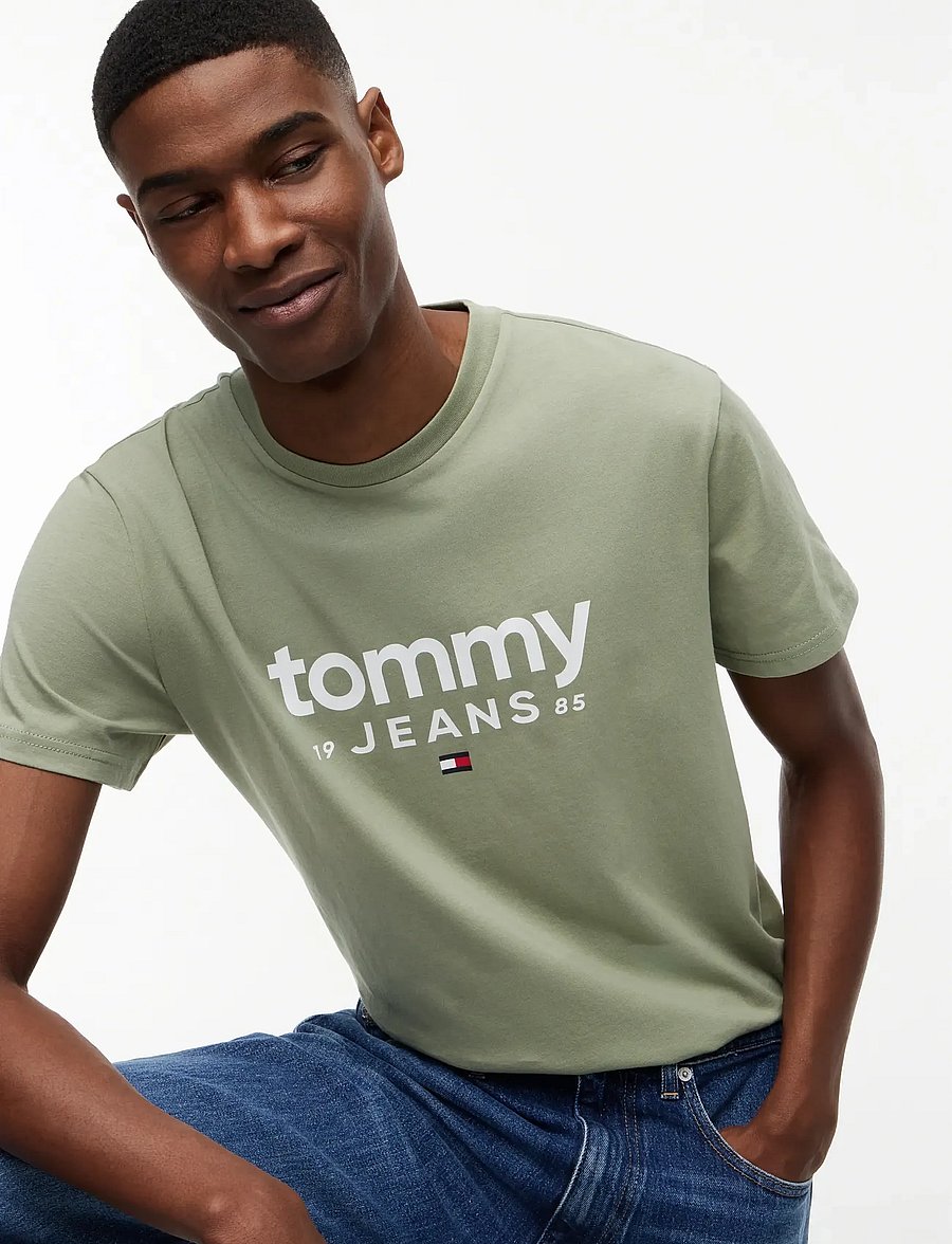 Tommy Jeans - TJM SLIM GRAPHIC TEE EXT - short-sleeved t-shirts - spring olive - 3