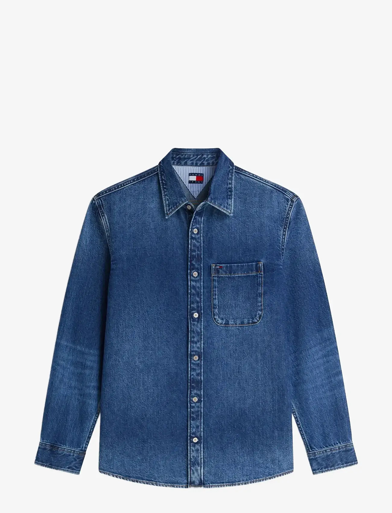Tommy Jeans - REGULAR DENIM SHIRT EXT CJ8039 - denim shirts - denim medium - 1