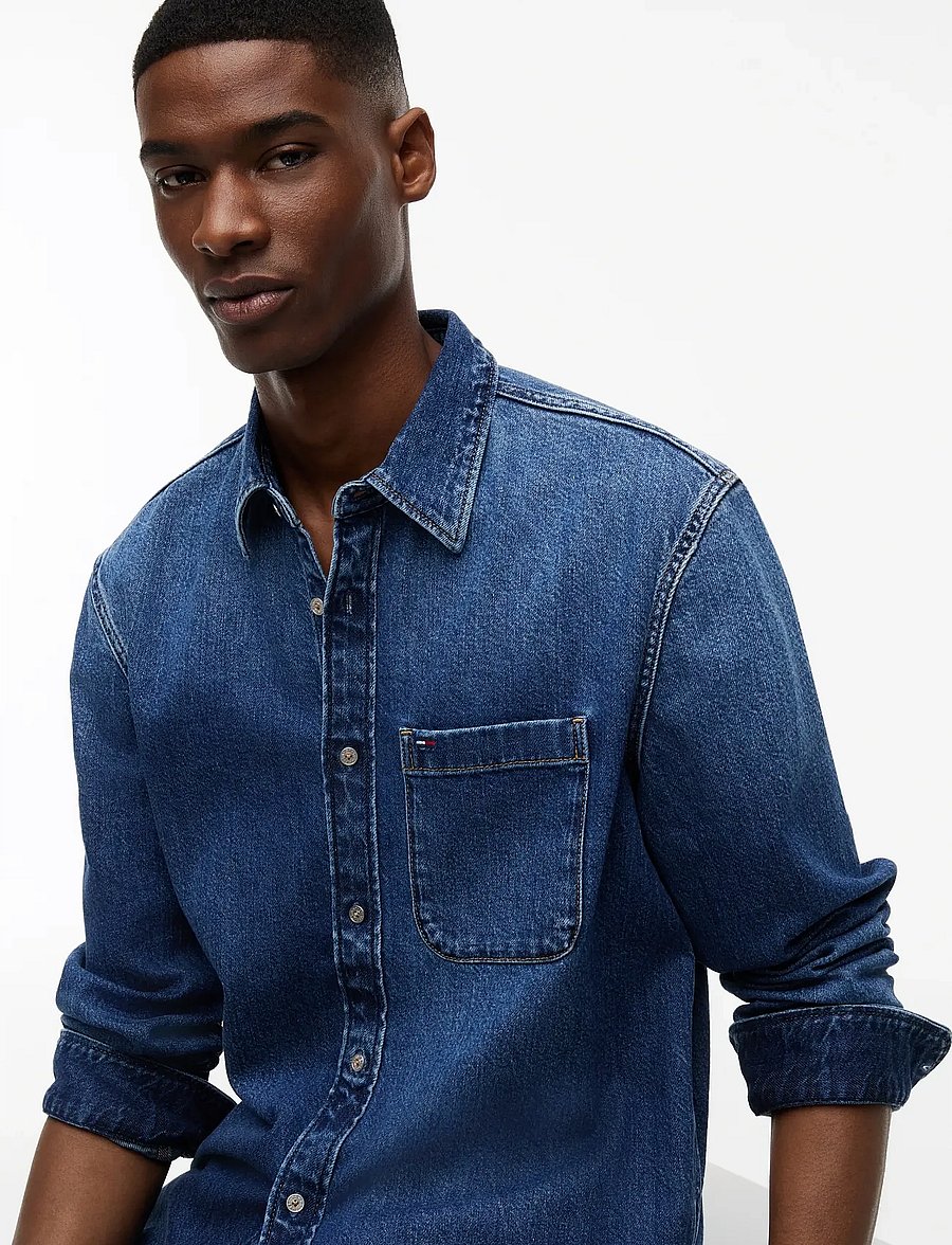 Tommy Jeans - REGULAR DENIM SHIRT EXT CJ8039 - teksasärgid - denim medium - 3