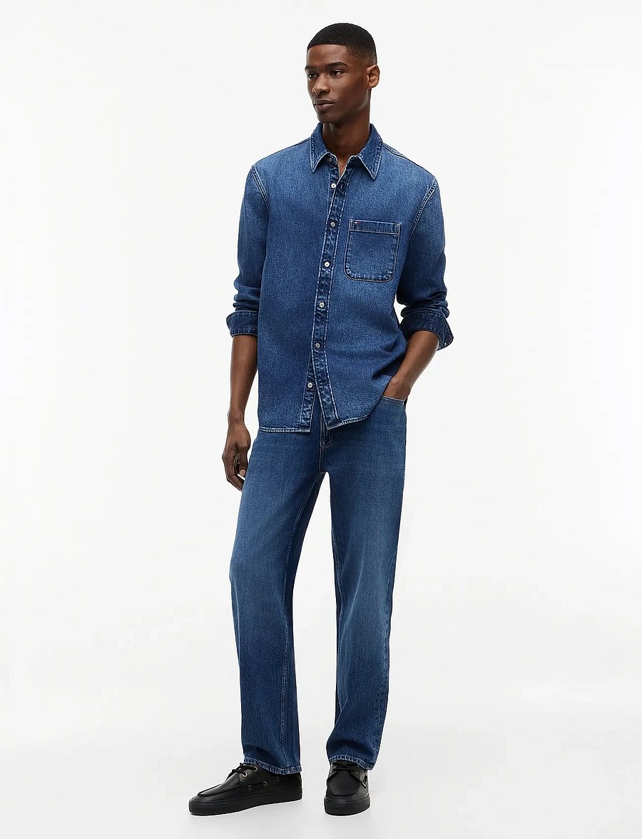 Tommy Jeans - REGULAR DENIM SHIRT EXT CJ8039 - teksasärgid - denim medium - 4