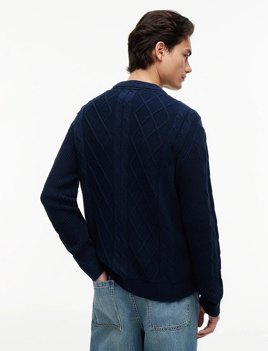 Tommy Jeans - TJM REG CABLE KNIT SWEATER - round necks - dark blue - 2