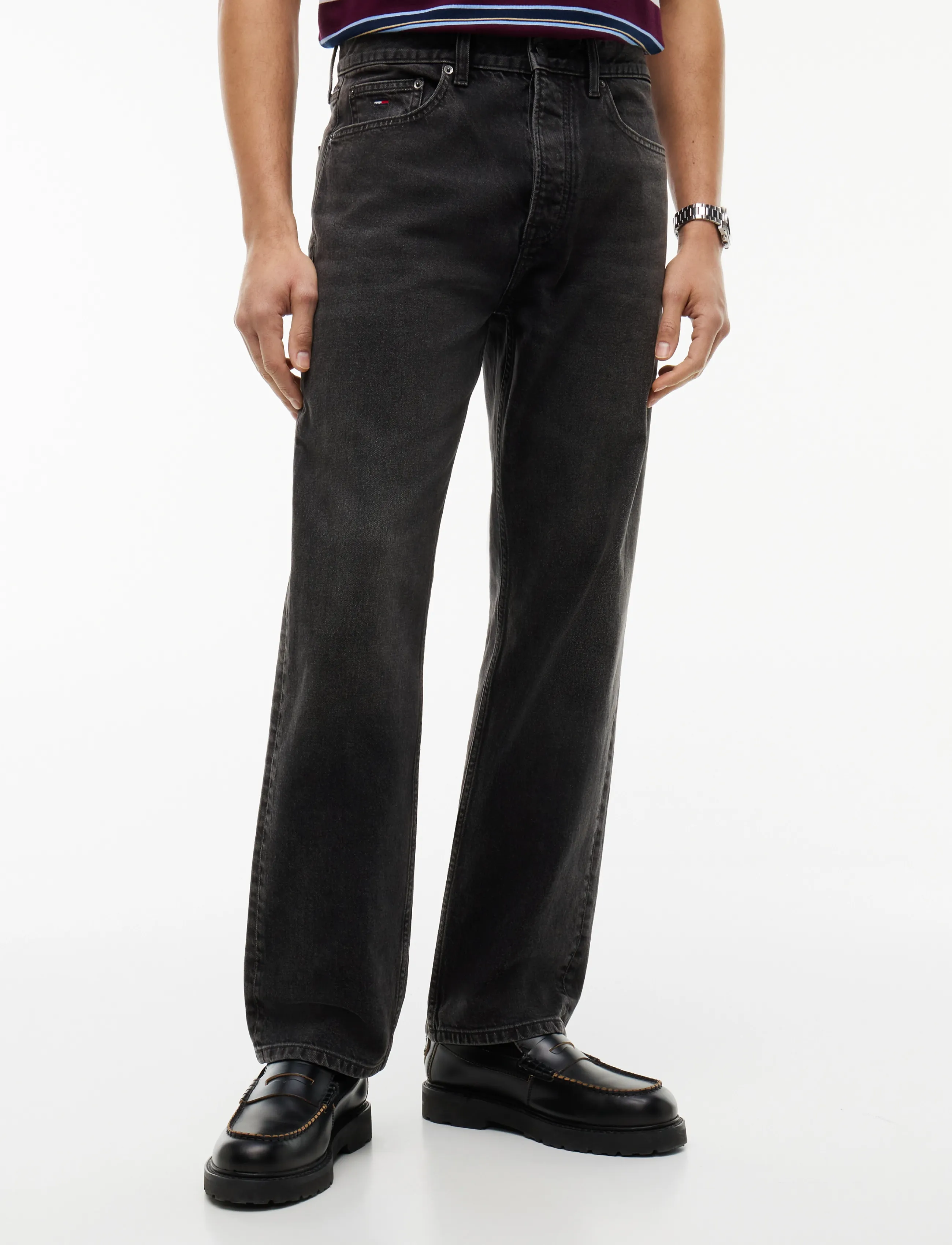 Tommy Jeans OTIS STRAIGHT DJA180 - Tøj - DENIM BLACK / black