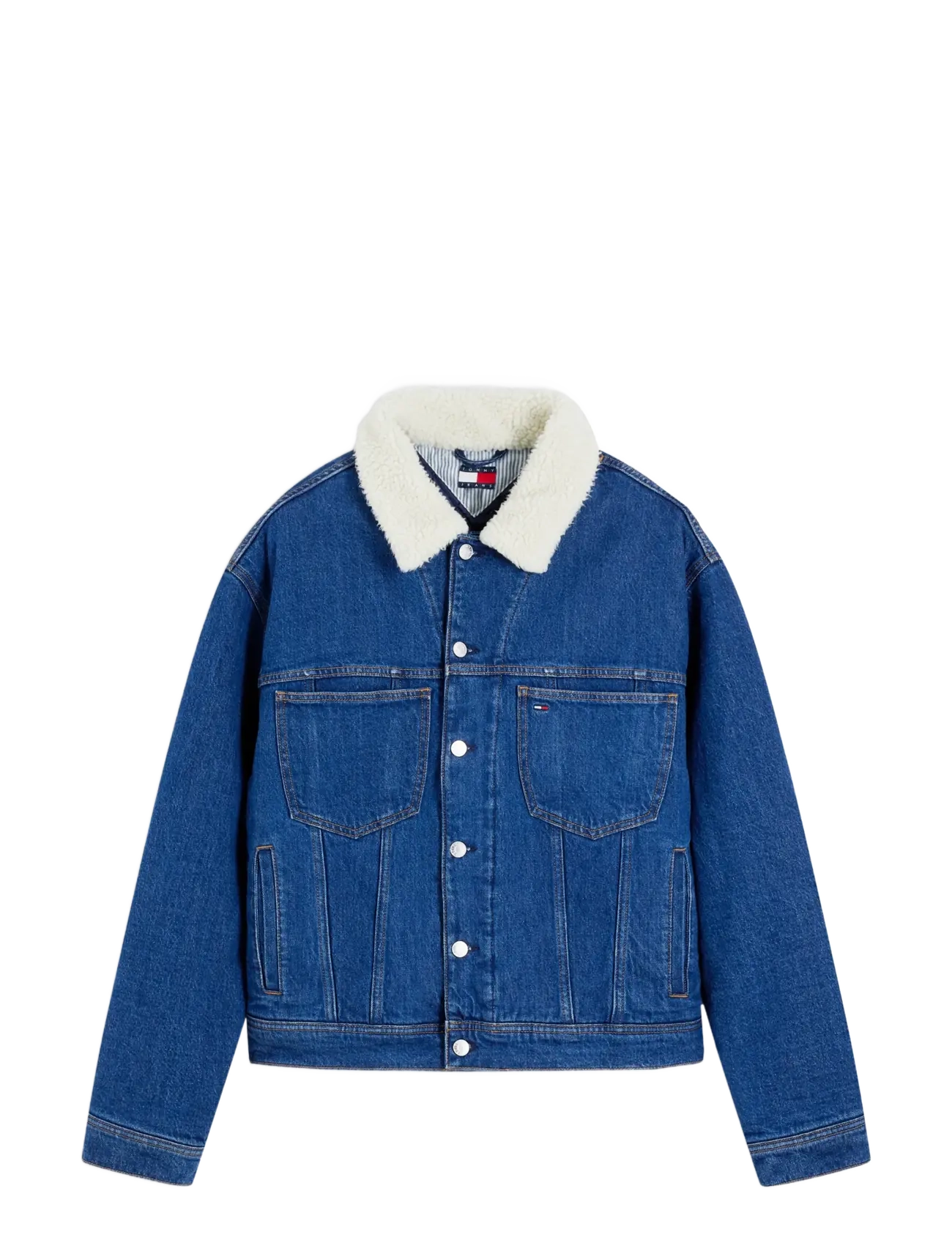 Tommy Jeans - ARCHIVE TEDDY TRUCKER EXT AI4159 - denim blue black - 1