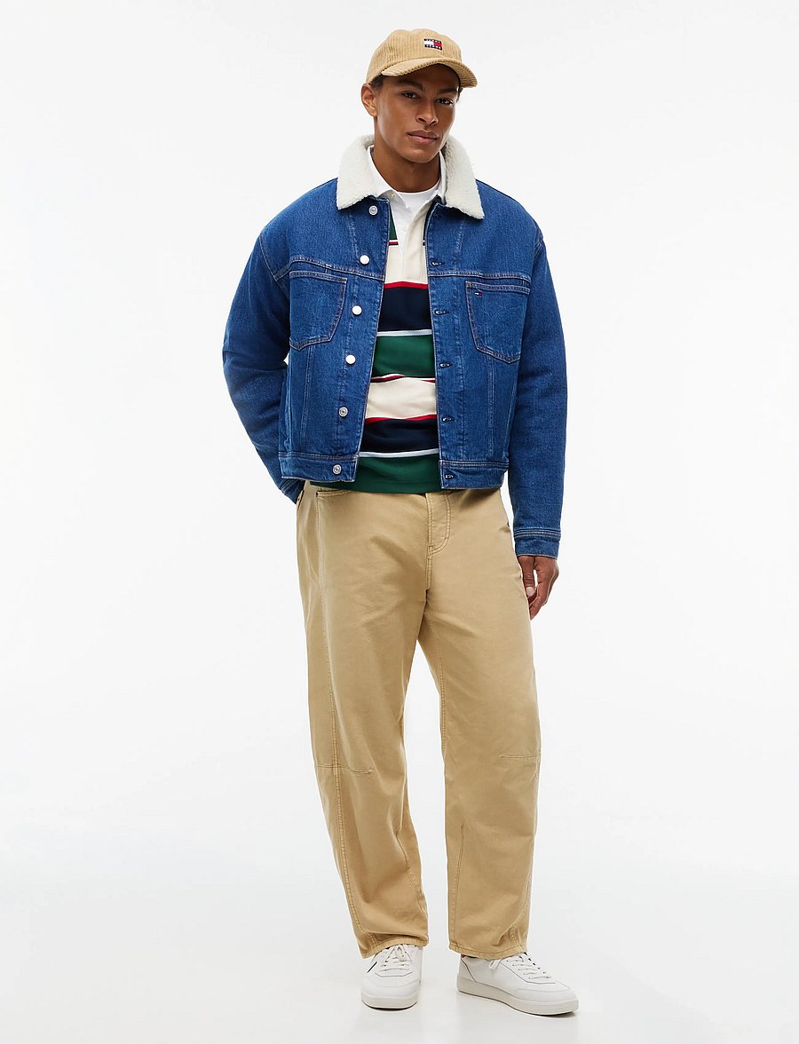 Tommy Jeans - ARCHIVE TEDDY TRUCKER EXT AI4159 - voodriga teksatagid - denim blue black - 4