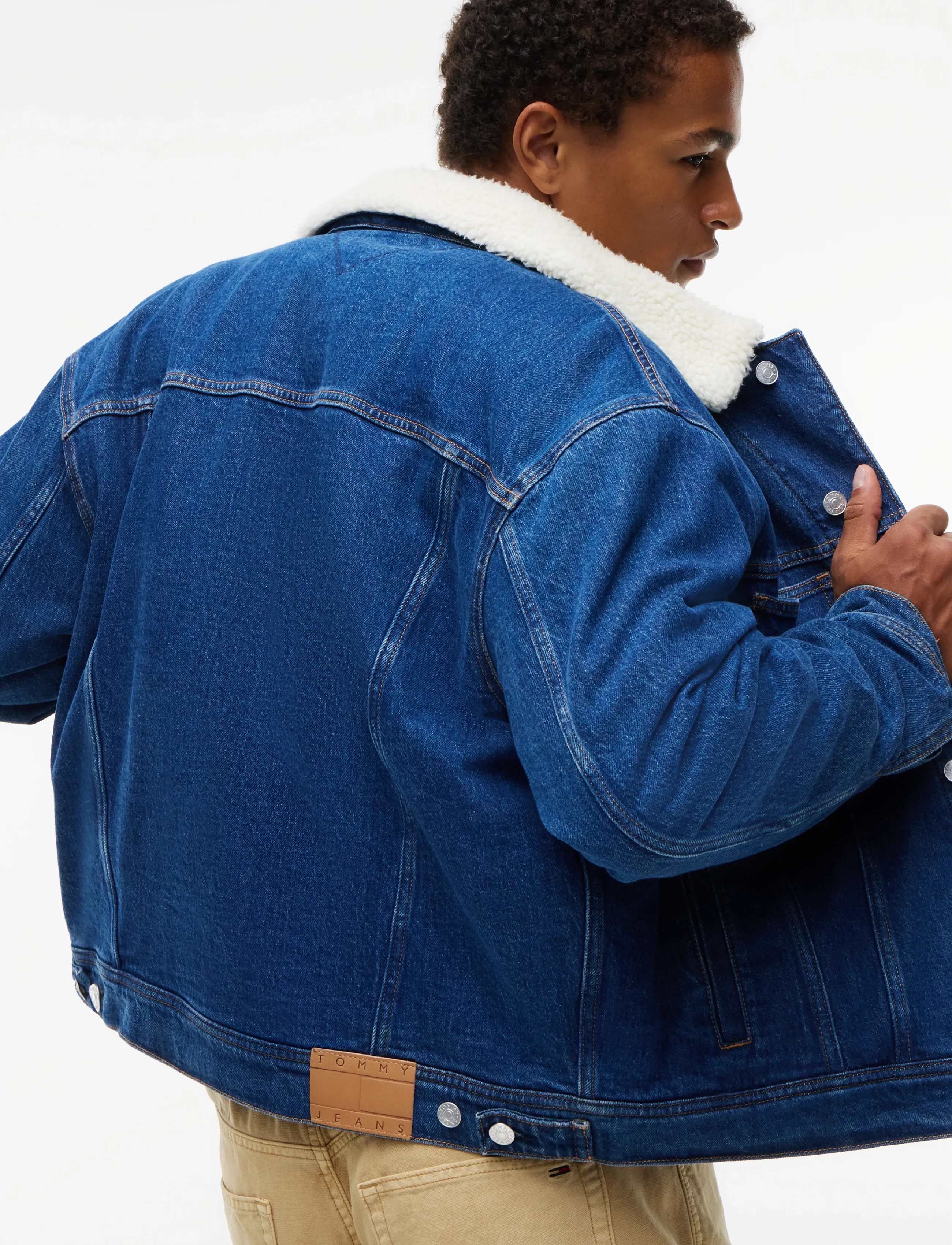 Tommy Jeans - ARCHIVE TEDDY TRUCKER EXT AI4159 - denim blue black - 5