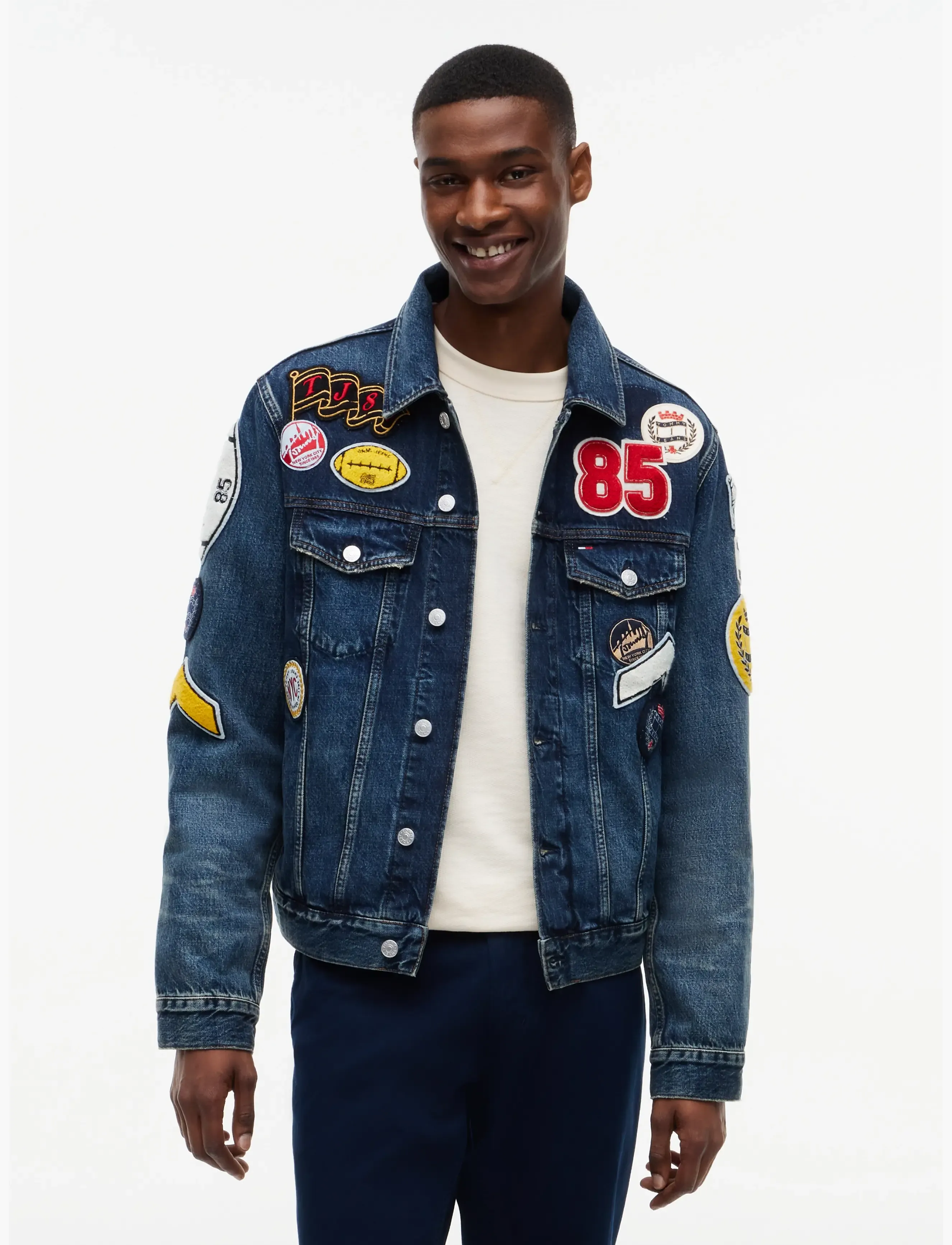 Tommy Jeans RYAN REGULAR TRUCKER DJ2058 - Shoppa efter stil - DENIM DARK / blue
