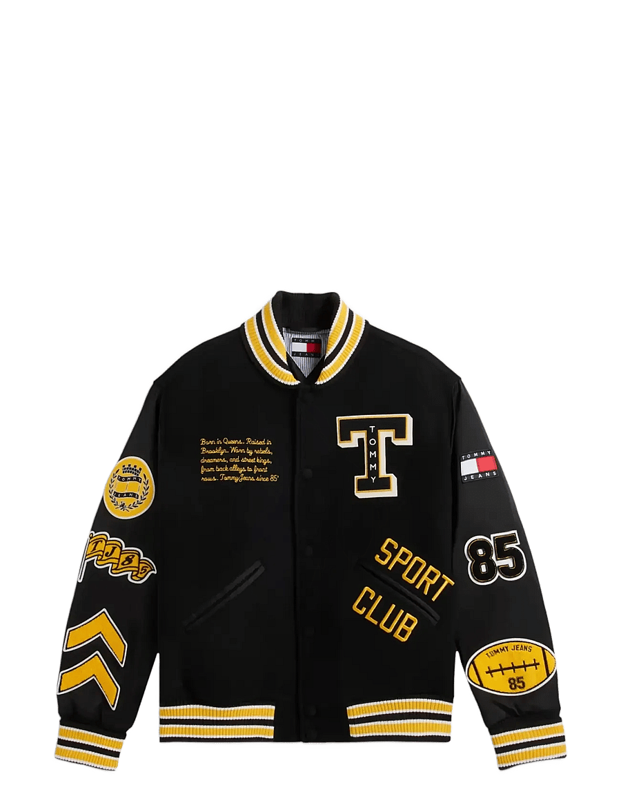 Tommy Jeans - TJM LETTERMAN WOOL VARSITY JKT - varsity-jacken - black multi - 1
