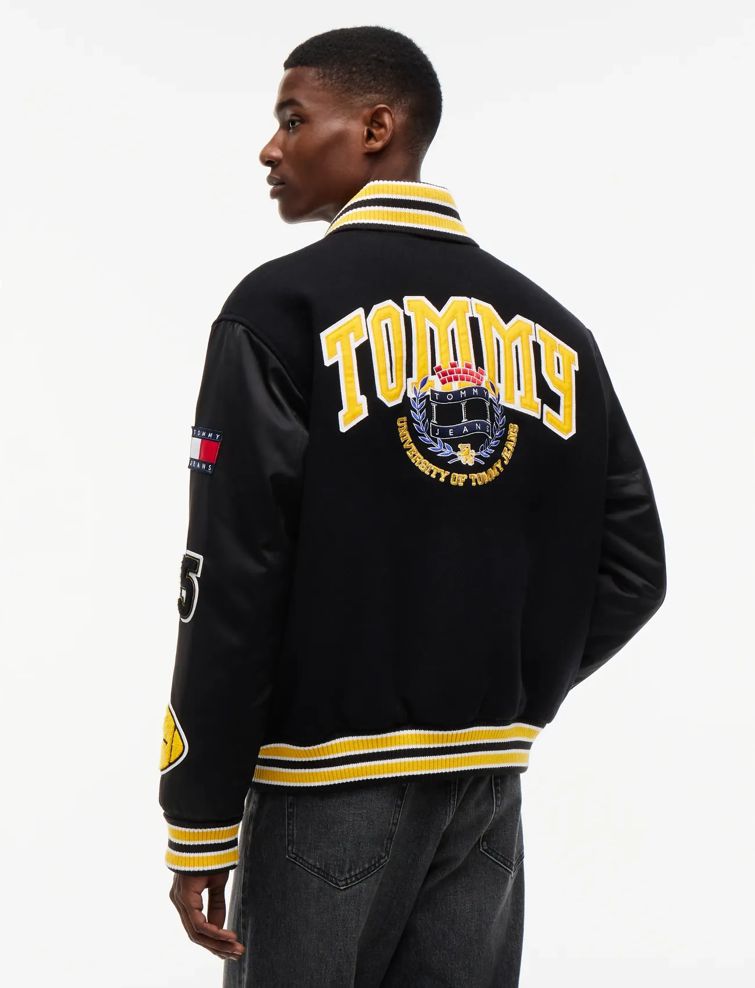 Tommy Jeans - TJM LETTERMAN WOOL VARSITY JKT - varsity-jacken - black multi - 2