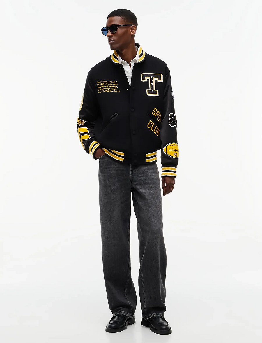 Tommy Jeans - TJM LETTERMAN WOOL VARSITY JKT - varsity-jacken - black multi - 4