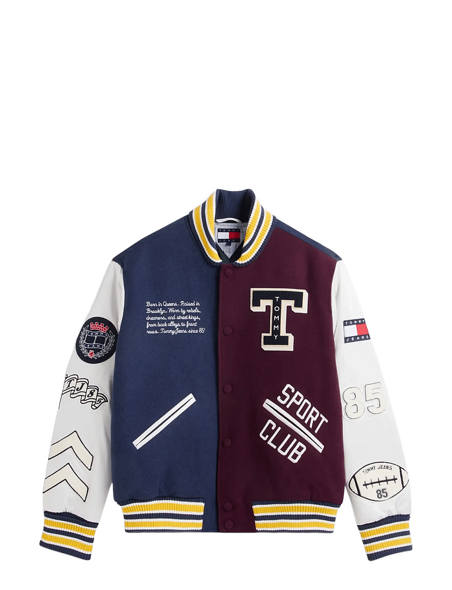 Tommy Jeans - TJM LETTERMAN WOOL VARSITY JKT - collegejakker - dark blue multi - 1