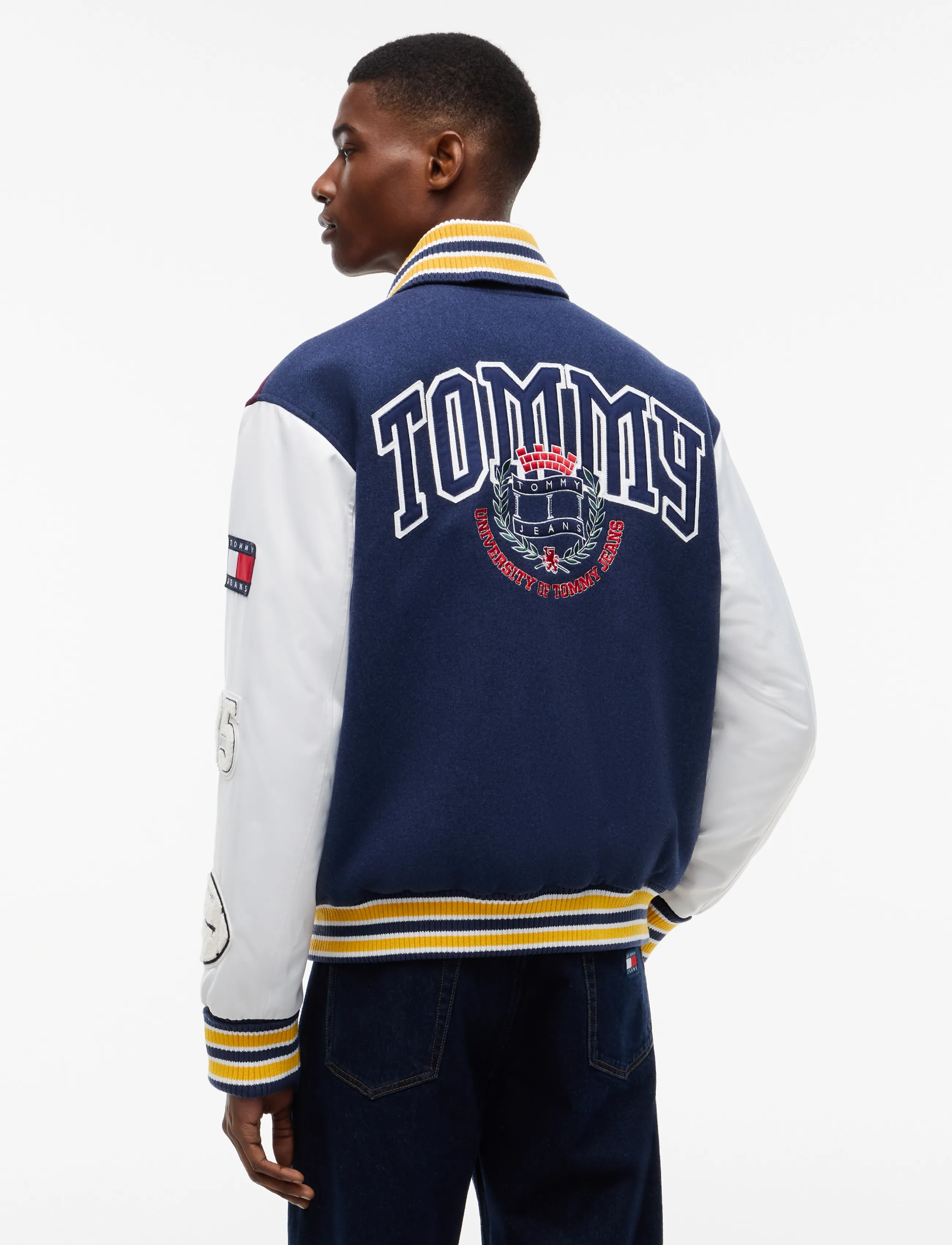 Tommy Jeans - TJM LETTERMAN WOOL VARSITY JKT - collegejakker - dark blue   multi - 2
