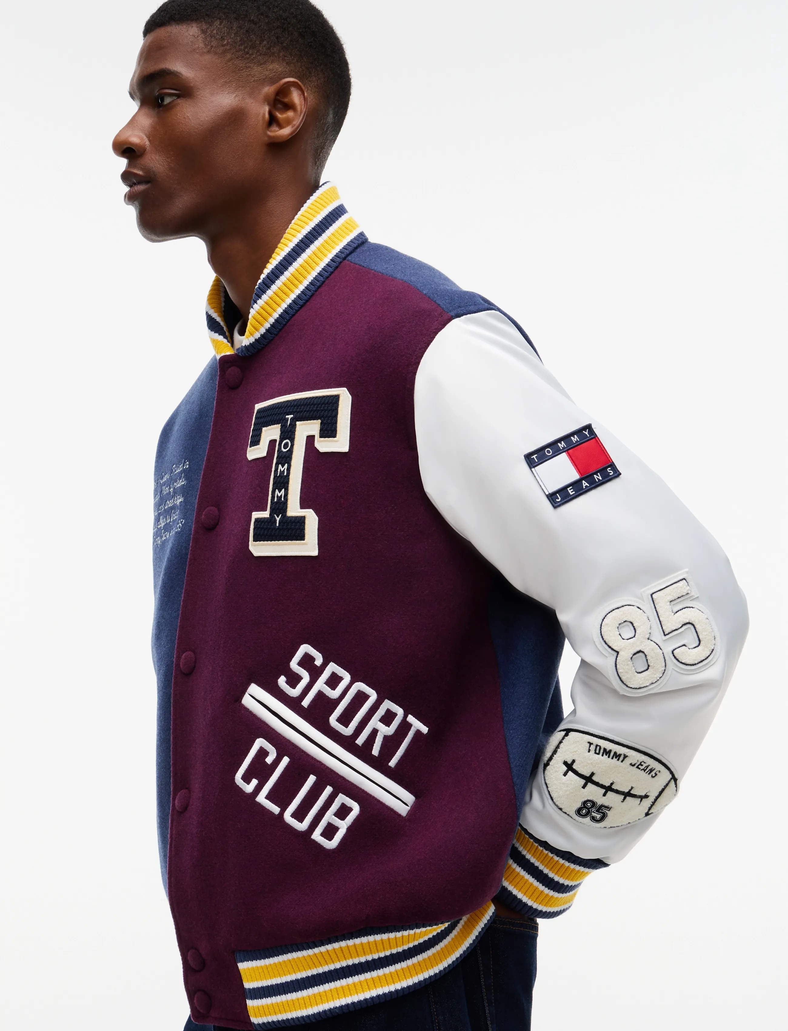 Tommy Jeans - TJM LETTERMAN WOOL VARSITY JKT - collegejakker - dark blue   multi - 3