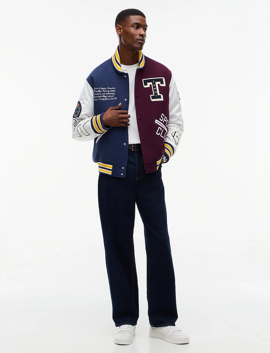 Tommy Jeans - TJM LETTERMAN WOOL VARSITY JKT - collegejakker - dark blue multi - 4
