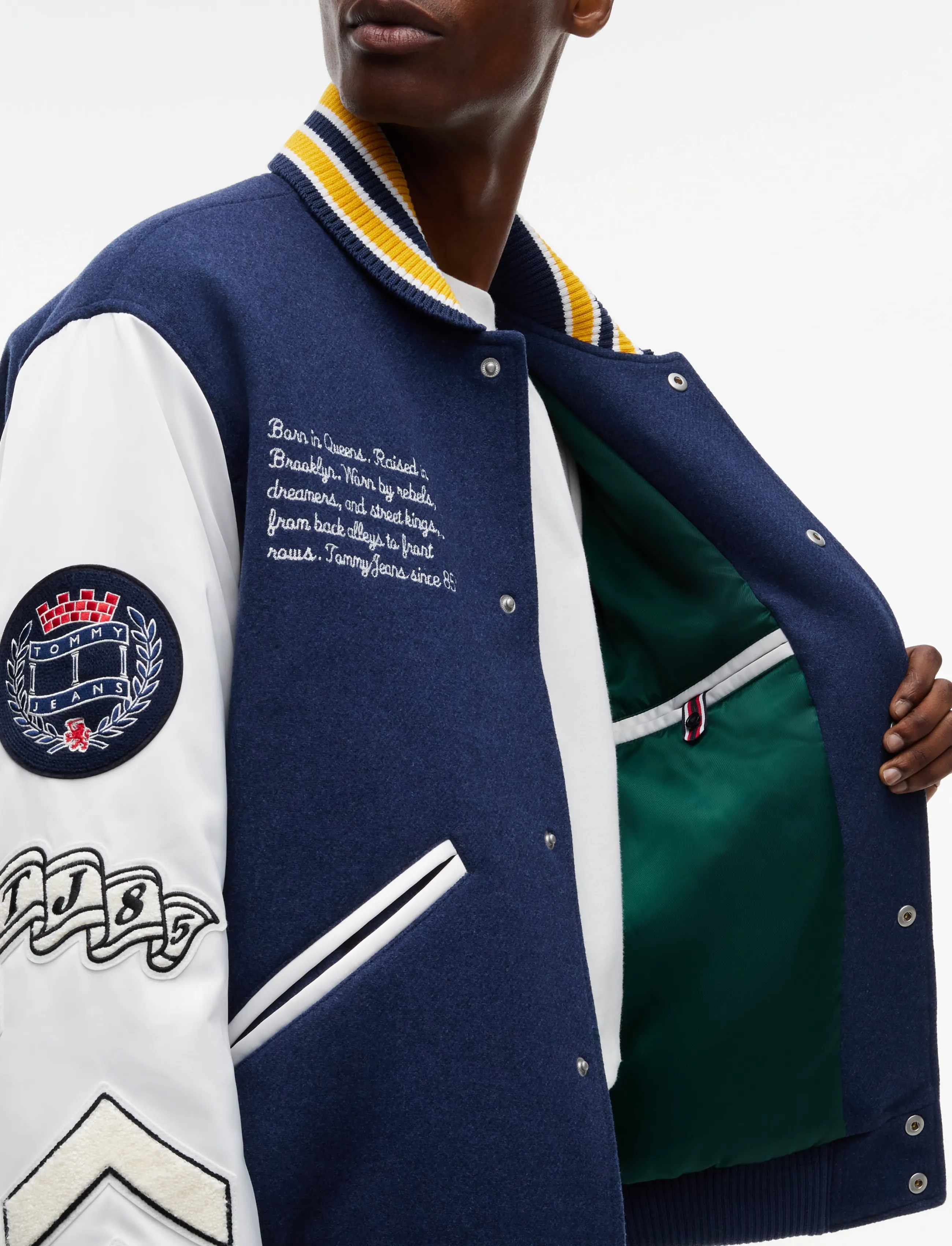 Tommy Jeans - TJM LETTERMAN WOOL VARSITY JKT - collegejakker - dark blue   multi - 5