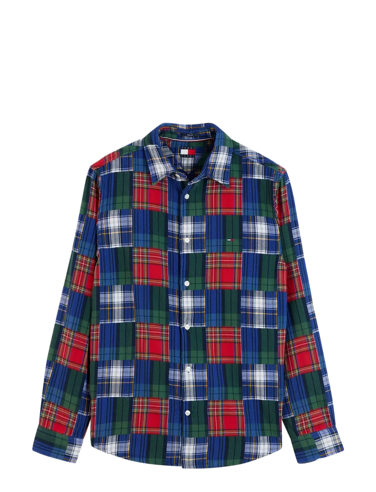 Tommy Jeans - TJM REG PATCHWORK SHIRT - dark blue check - 1