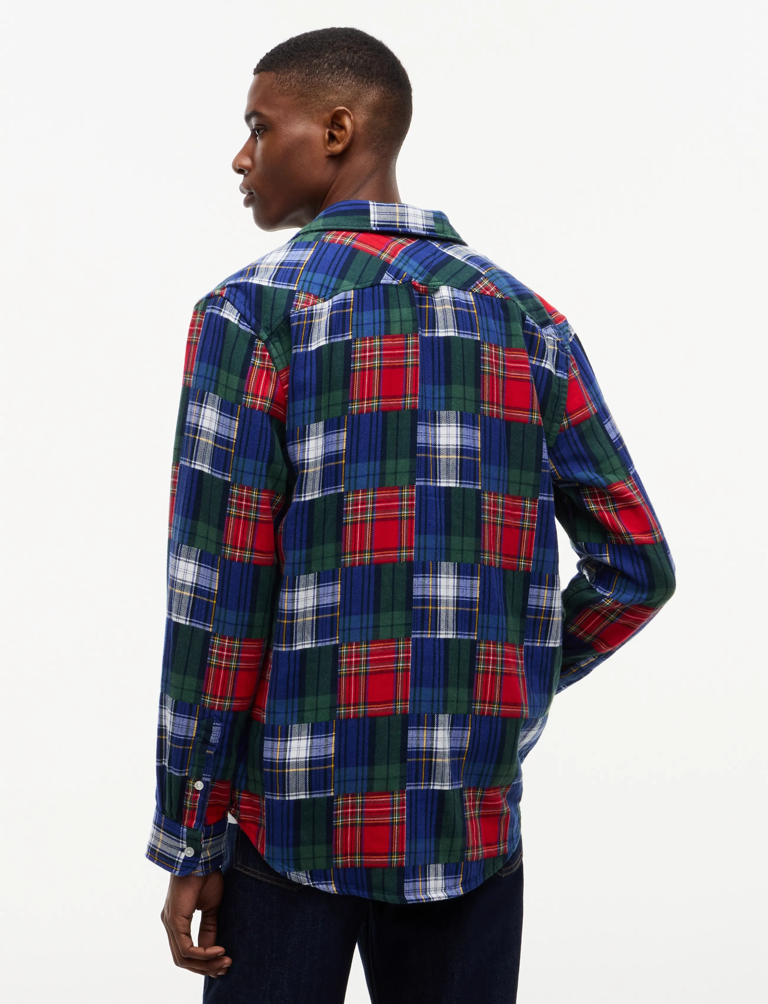 Tommy Jeans - TJM REG PATCHWORK SHIRT - dark blue check - 2