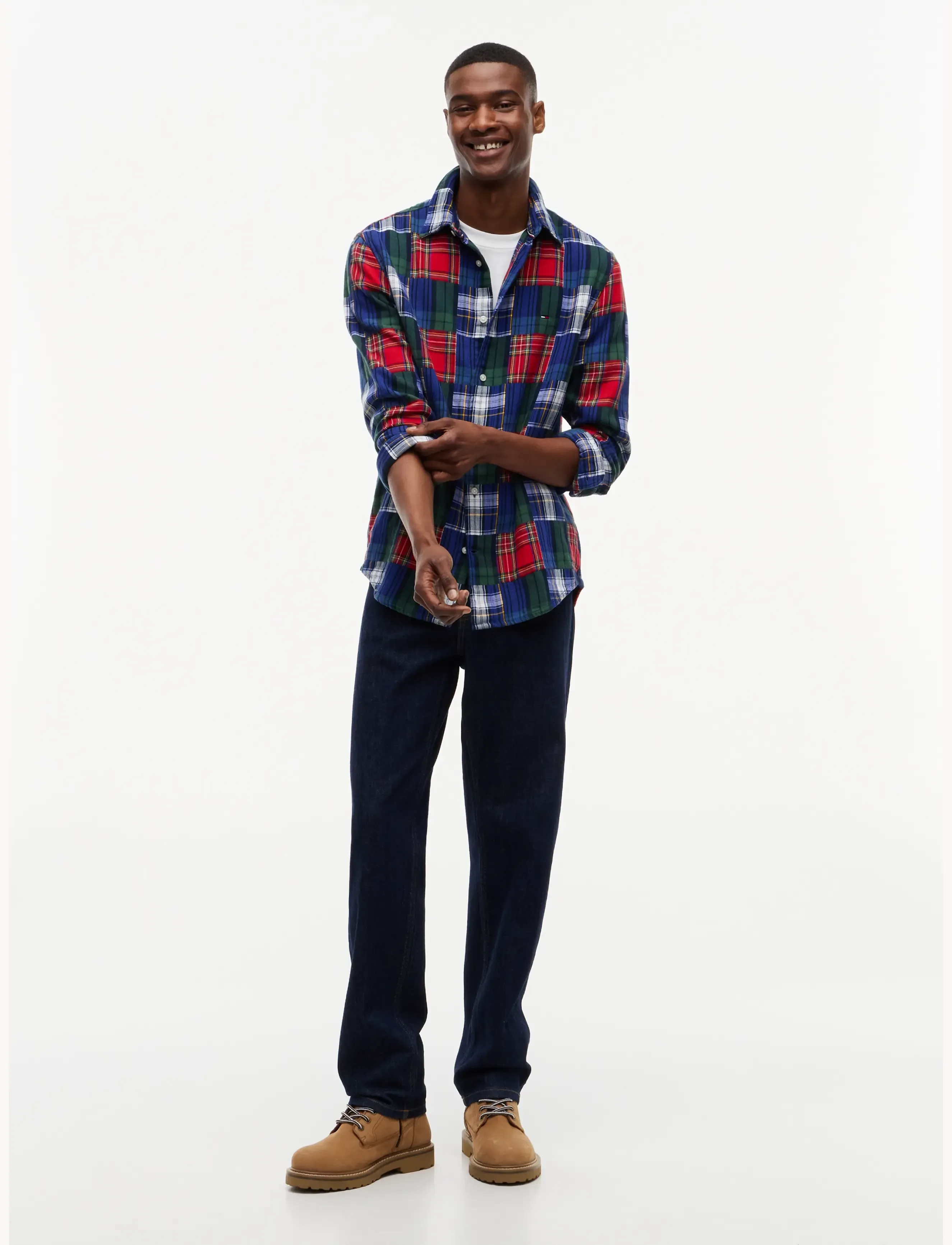 Tommy Jeans - TJM REG PATCHWORK SHIRT - dark blue check - 4