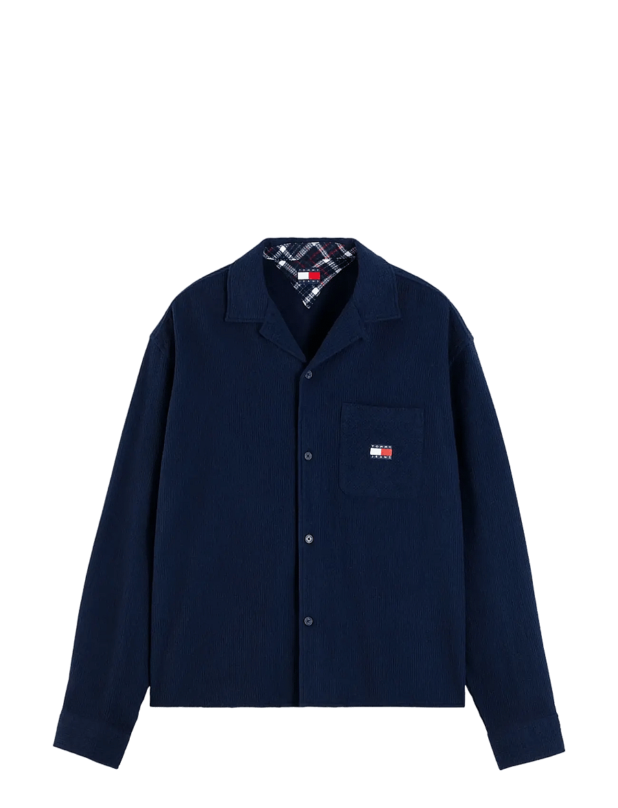 Tommy Jeans - TJM BOXY BRUSHED WAFFLE SHIRT - flanell-hemden - dark blue - 1