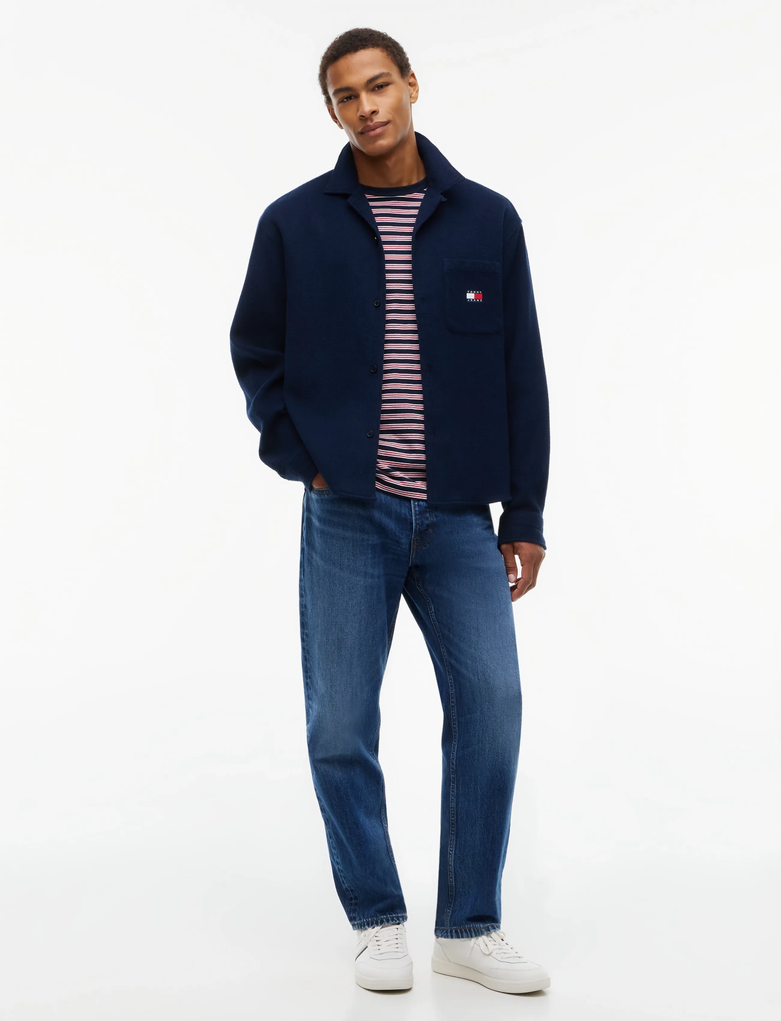 Tommy Jeans - TJM BOXY BRUSHED WAFFLE SHIRT - flanell-hemden - dark blue - 4