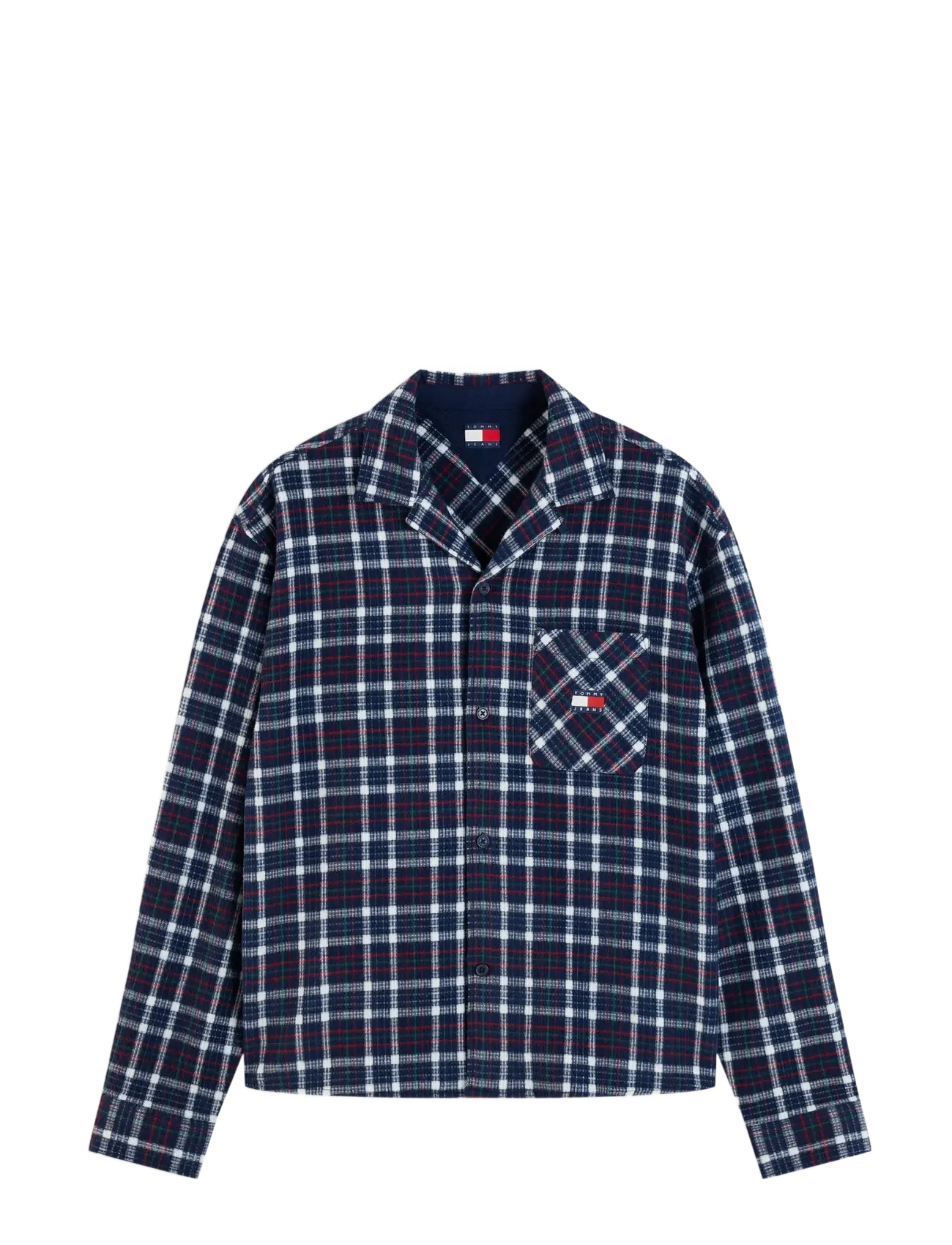 Tommy Jeans - TJM BOXY BRUSHED WAFFLE SHIRT - Überhemden - dark blue check - 1