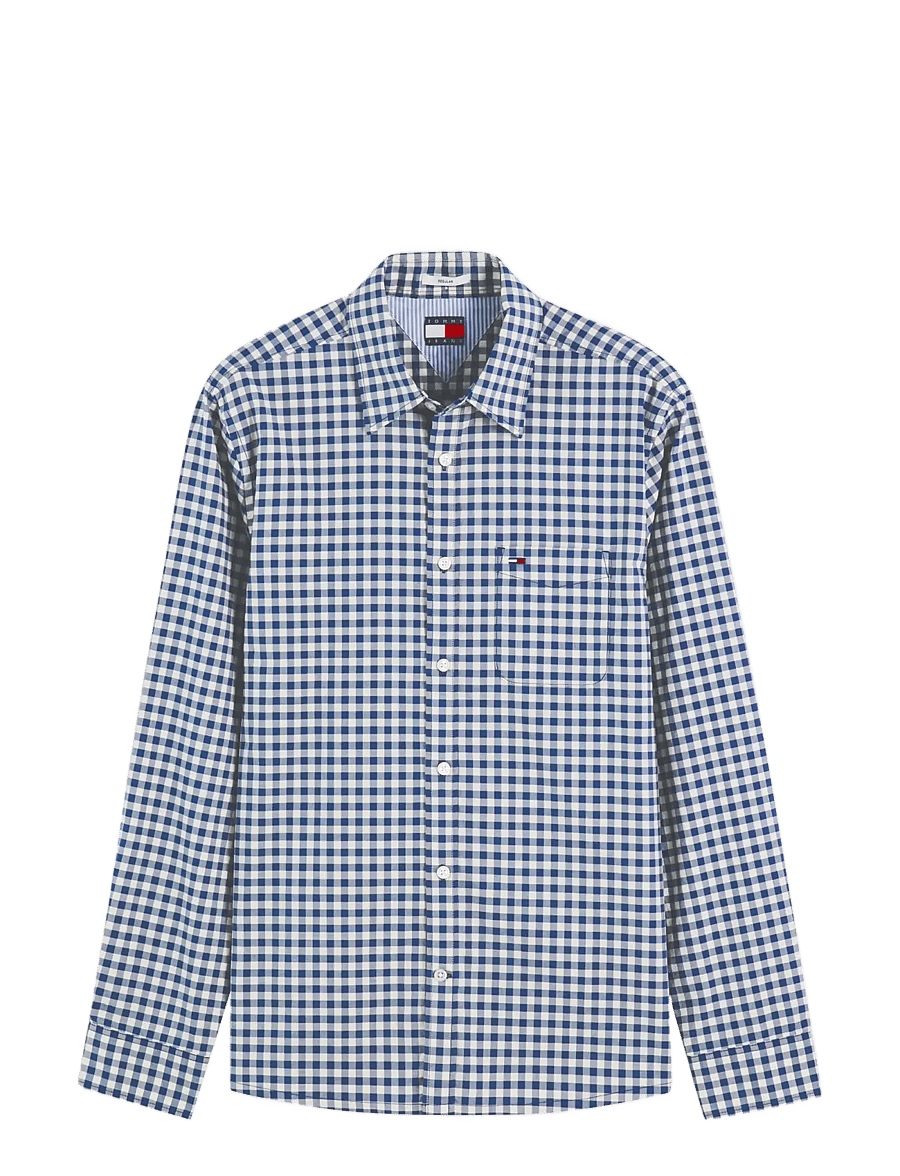 Tommy Jeans - TJM REG CHECK OXFORD SHIRT - rutiga skjortor - basic navy check - 1