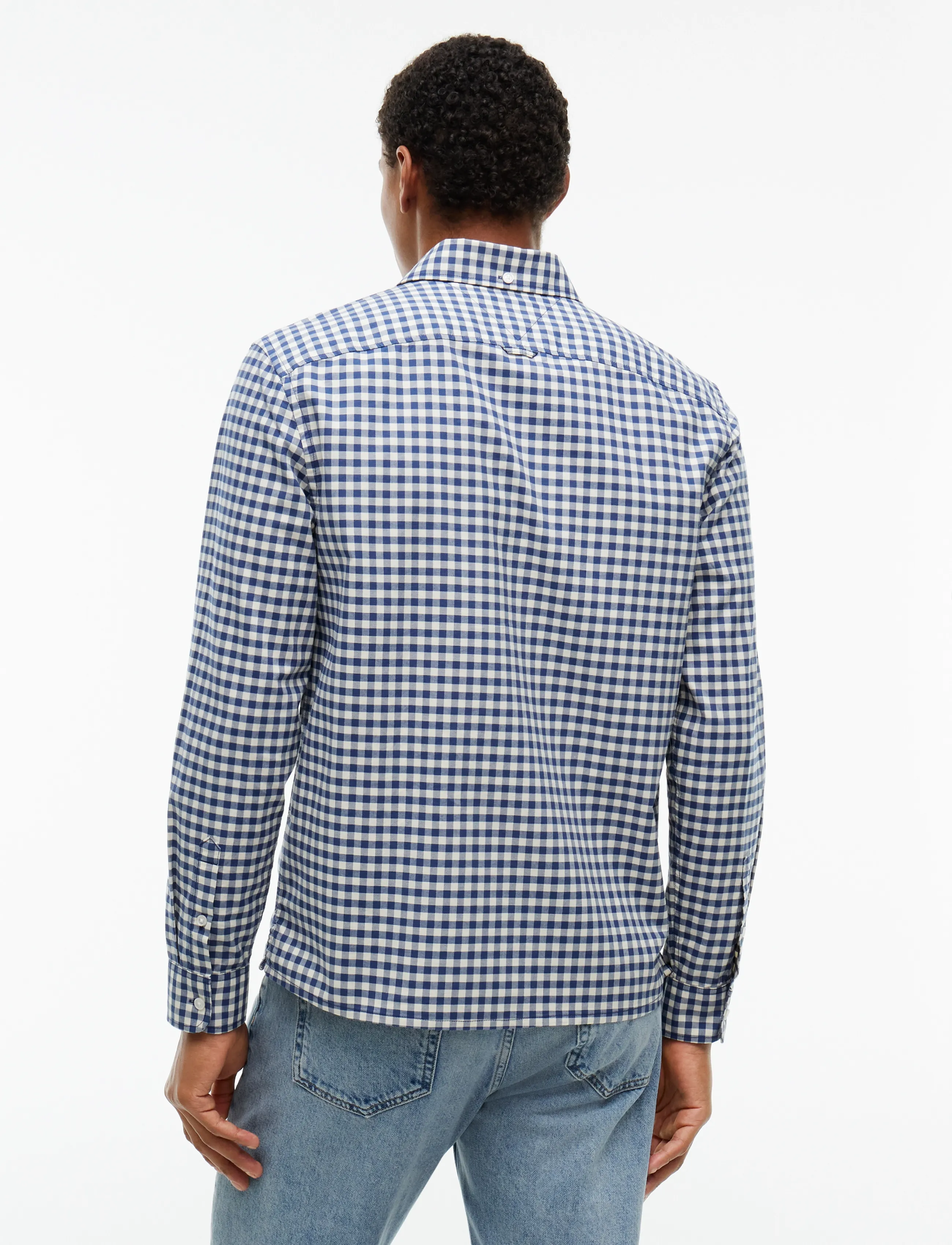 Tommy Jeans - TJM REG CHECK OXFORD SHIRT - rutiga skjortor - basic navy check - 2