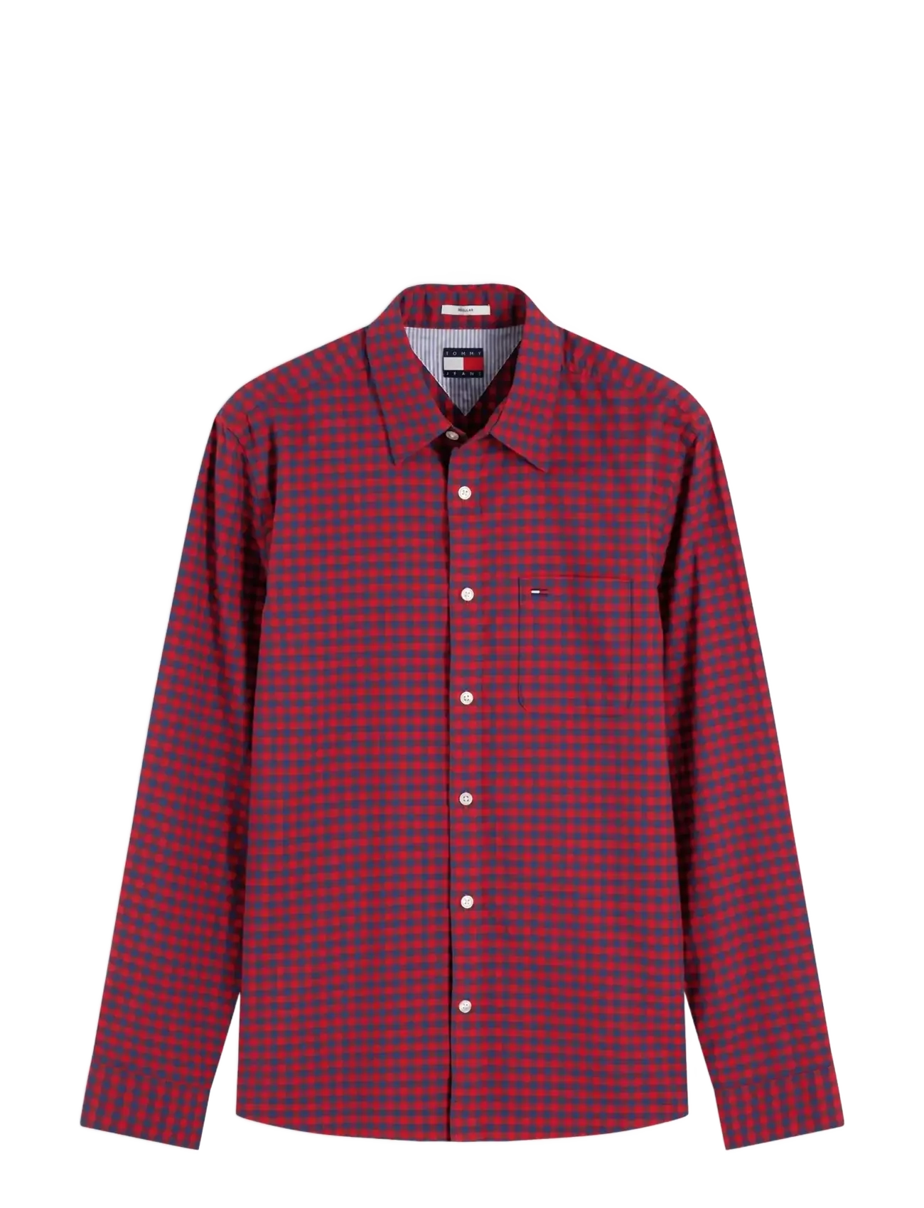 Tommy Jeans - TJM REG CHECK OXFORD SHIRT - rutiga skjortor - scarlet flare check - 1
