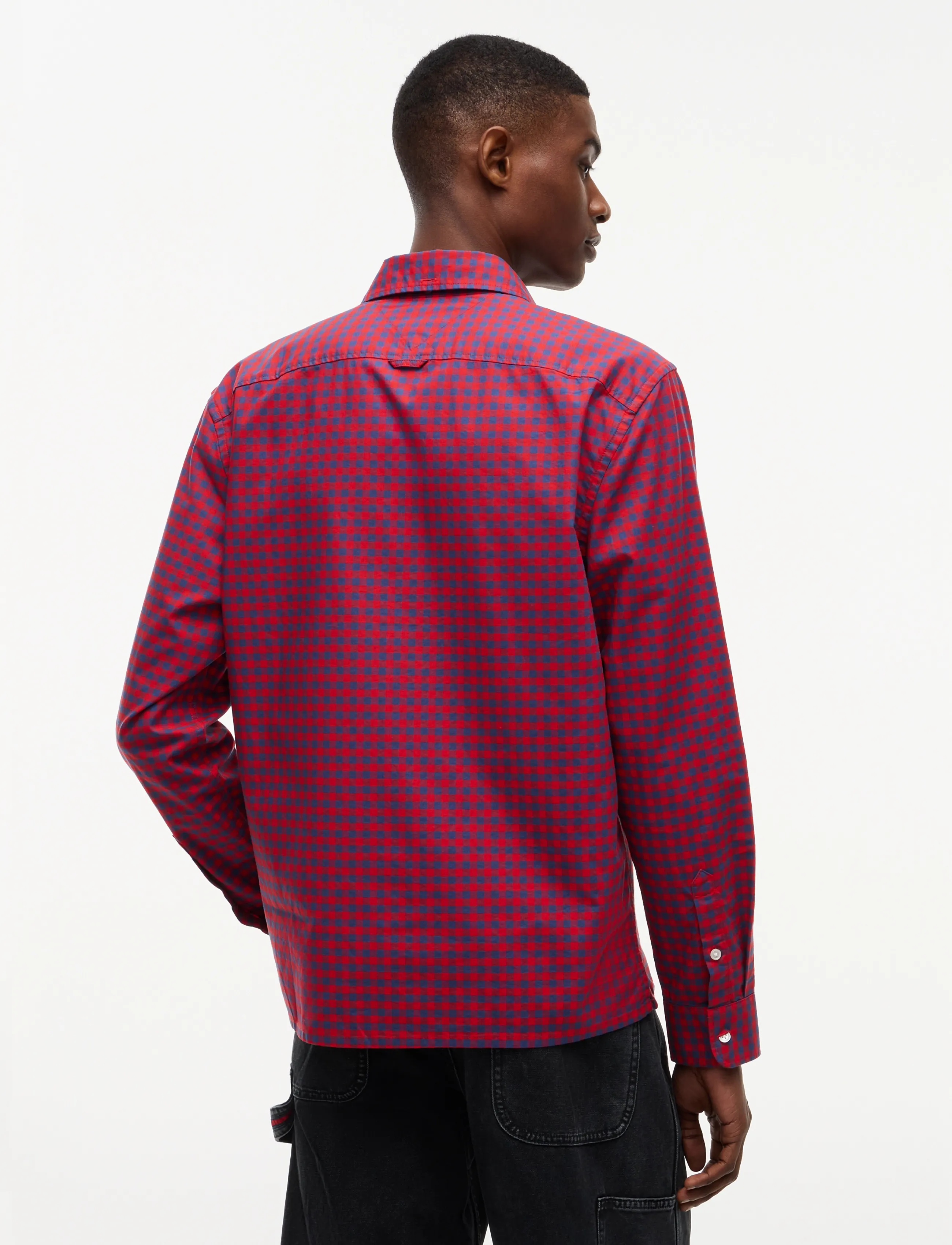Tommy Jeans - TJM REG CHECK OXFORD SHIRT - rutiga skjortor - scarlet flare check - 2