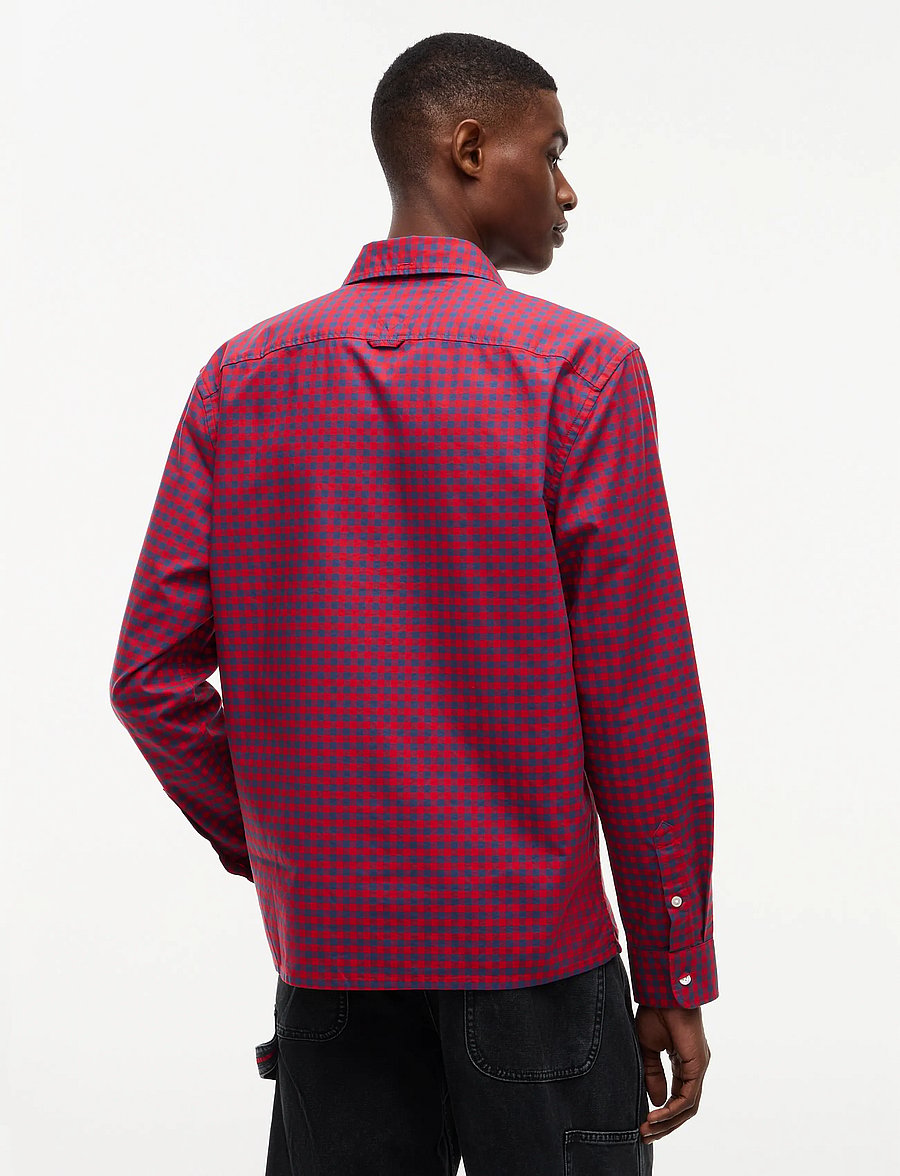 Tommy Jeans - TJM REG CHECK OXFORD SHIRT - rutiga skjortor - scarlet flare check - 2