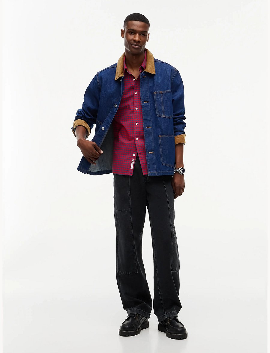 Tommy Jeans - TJM REG CHECK OXFORD SHIRT - rutiga skjortor - scarlet flare check - 4