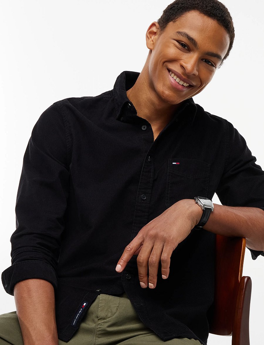 Tommy Jeans - TJM REG BABY CORDUROY SHIRT EXT - cordhemden - black - 3