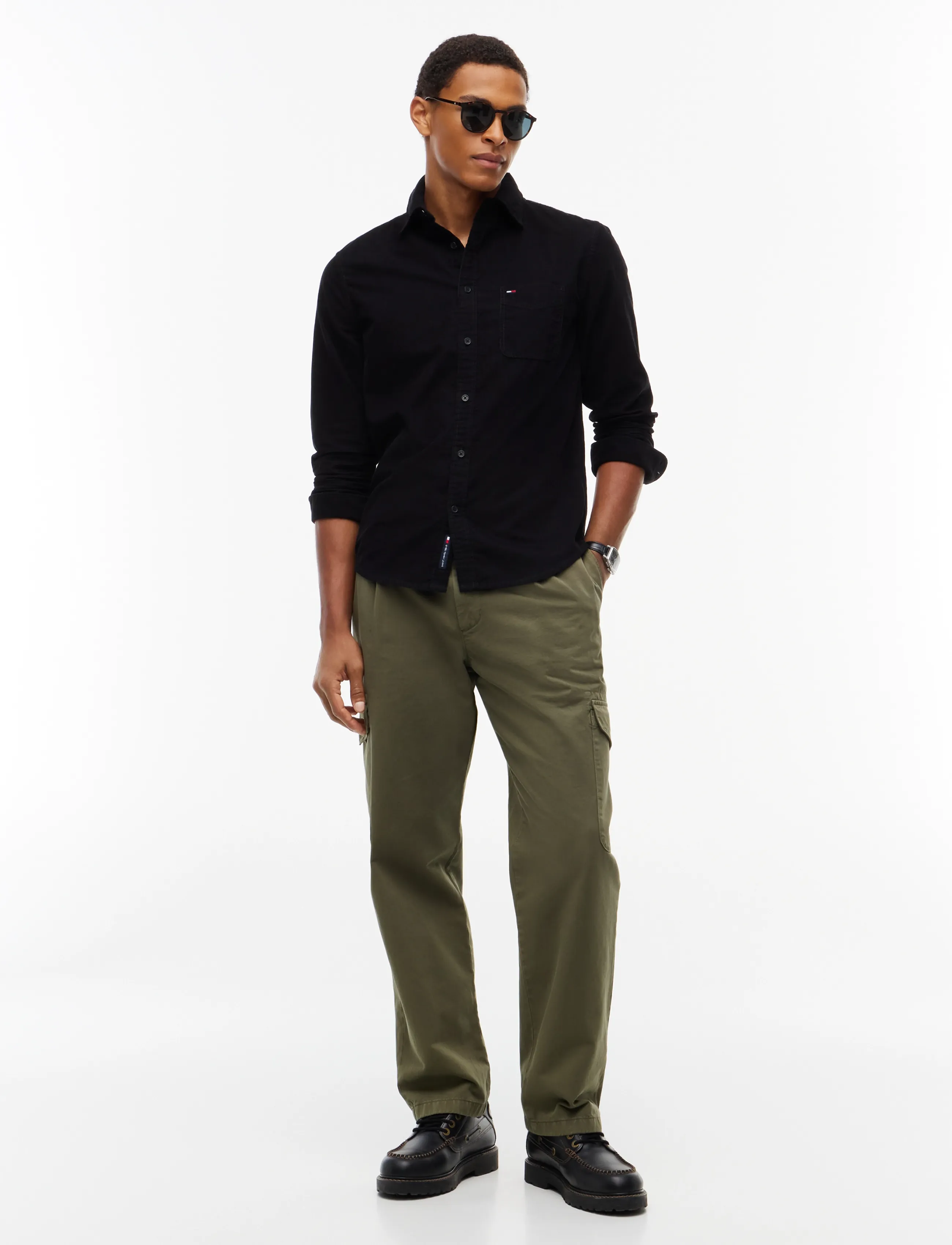 Tommy Jeans - TJM REG BABY CORDUROY SHIRT EXT - cordhemden - black - 4