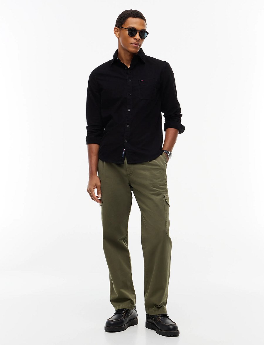 Tommy Jeans - TJM REG BABY CORDUROY SHIRT EXT - cordhemden - black - 4
